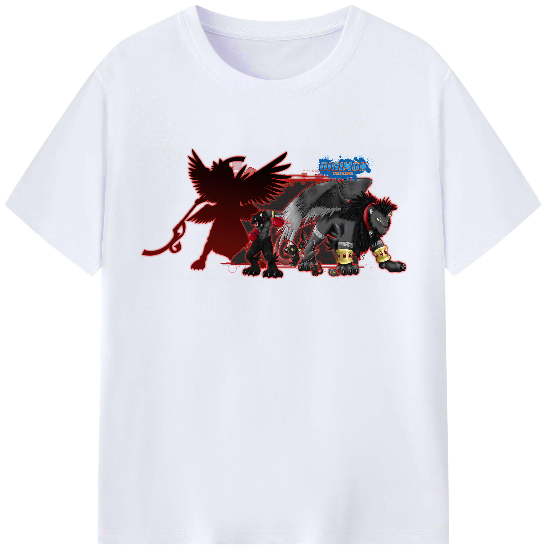 （画像用） Digimon デジタルモンスター/デジモン レディースカジュアルプリントTシャツ（綿100％）