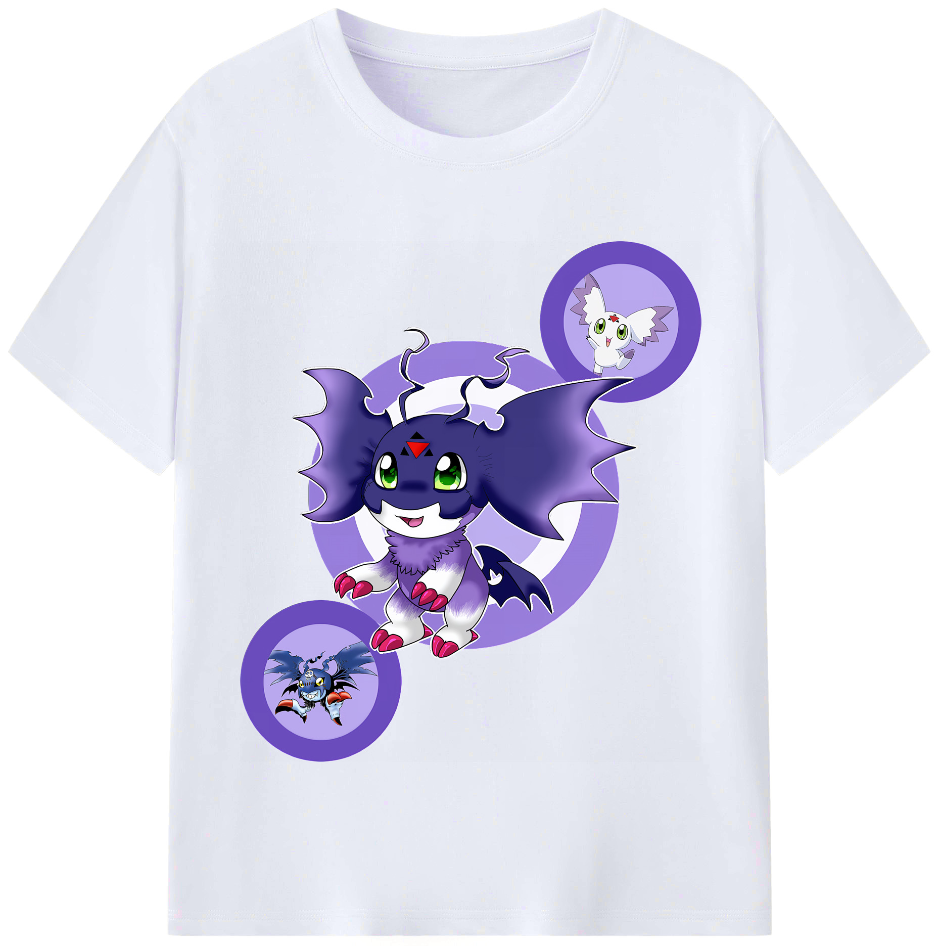 （画像用） Digimon デジタルモンスター/デジモン レディースカジュアルプリントTシャツ（綿100％）