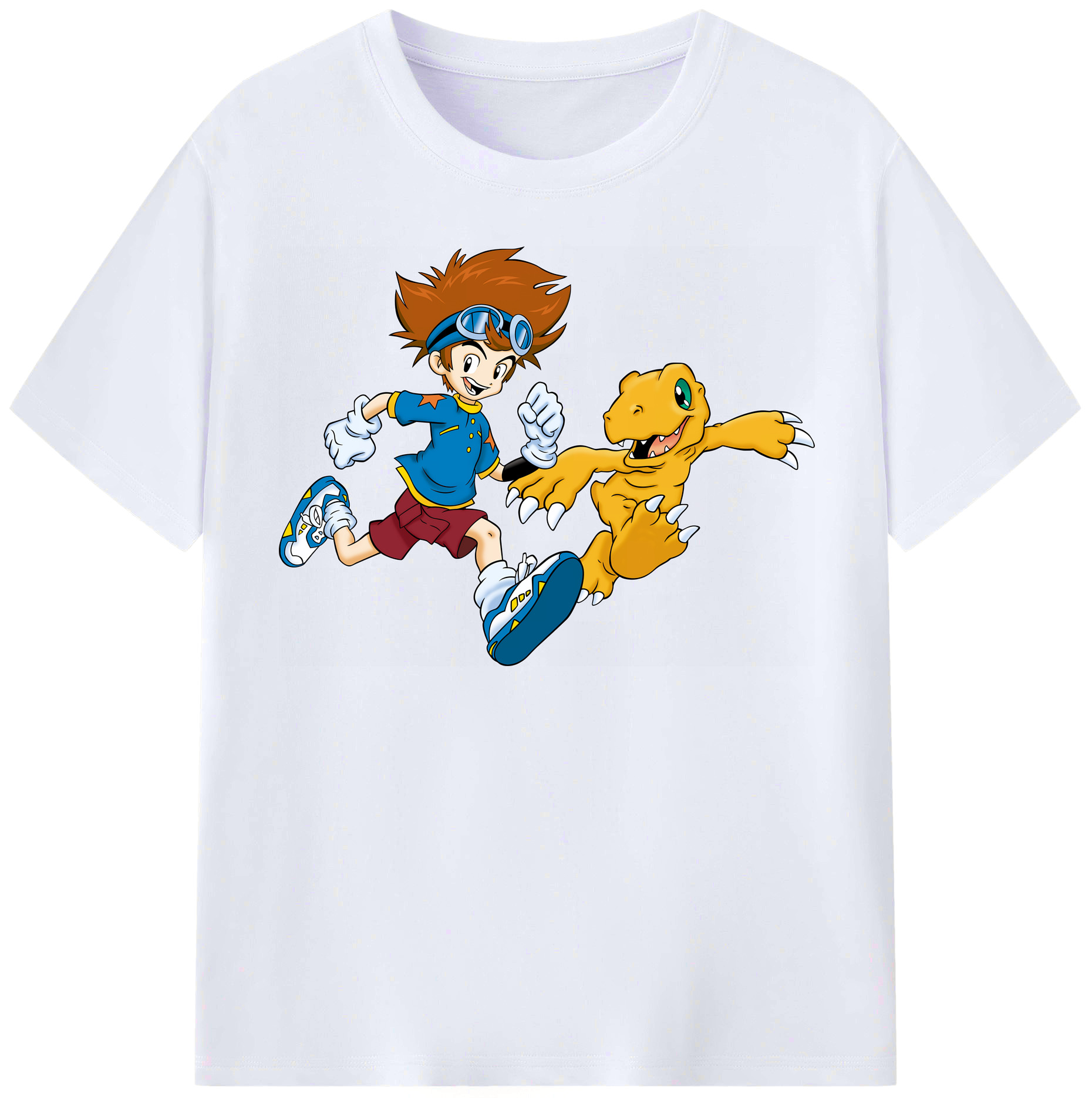 （画像用） Digimon デジタルモンスター/デジモン レディースカジュアルプリントTシャツ（綿100％）