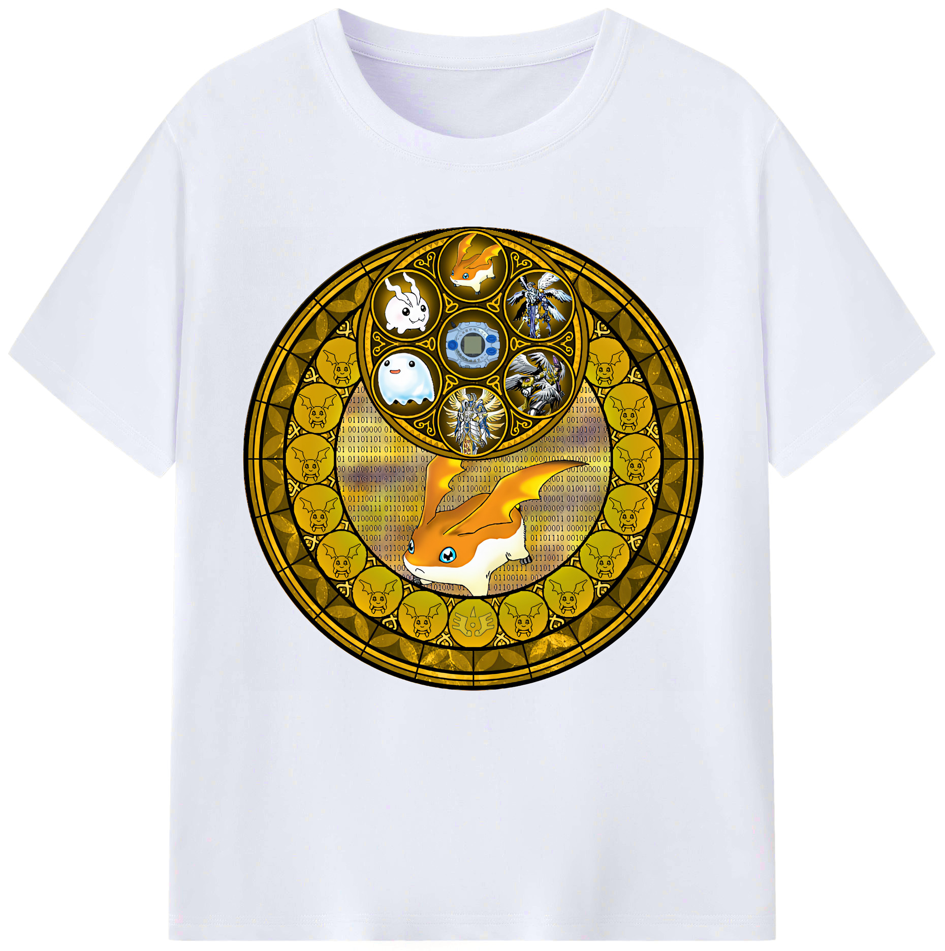 （画像用） Digimon デジタルモンスター/デジモン レディースカジュアルプリントTシャツ（綿100％）