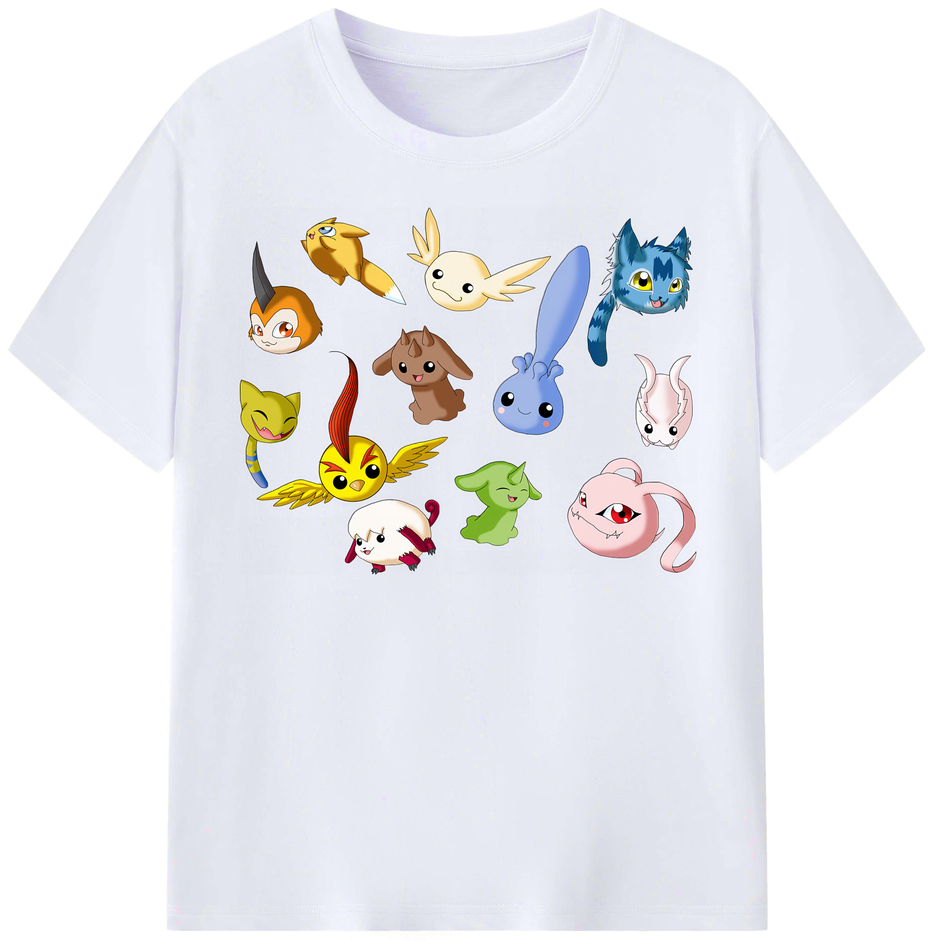 （画像用） Digimon デジタルモンスター/デジモン レディースカジュアルプリントTシャツ（綿100％）