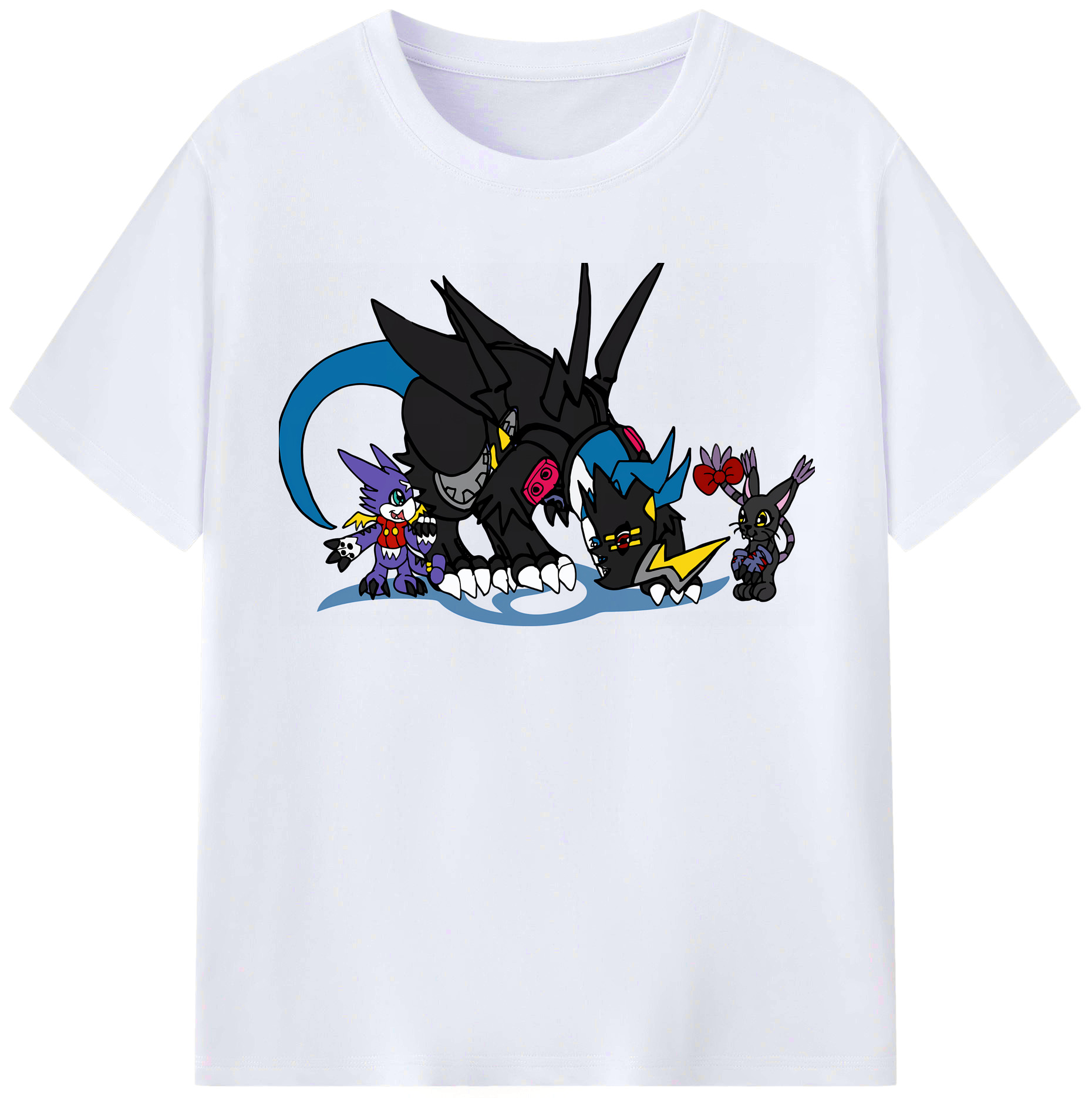 （画像用） Digimon デジタルモンスター/デジモン レディースカジュアルプリントTシャツ（綿100％）