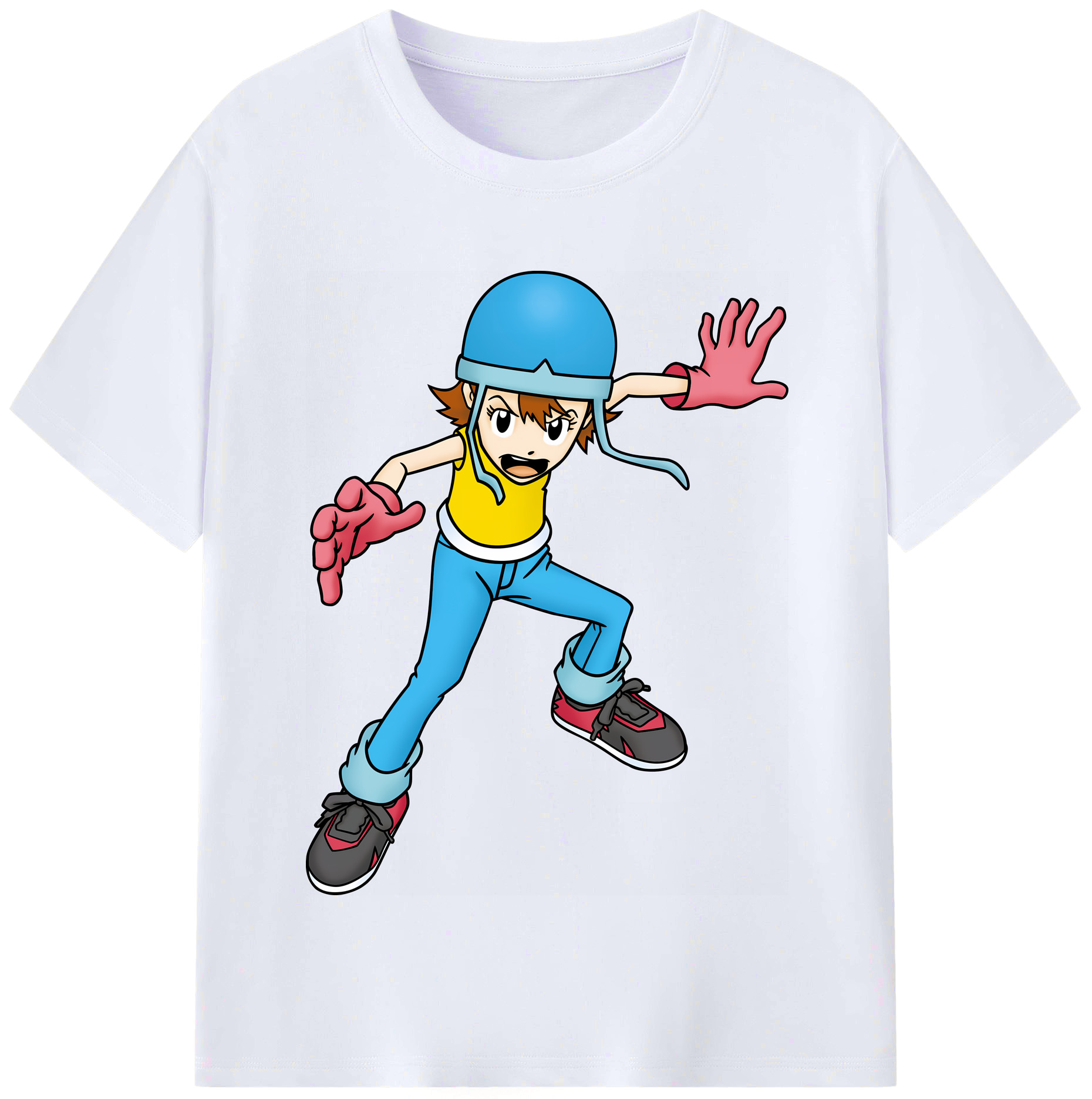 （画像用） Digimon デジタルモンスター/デジモン レディースカジュアルプリントTシャツ（綿100％）