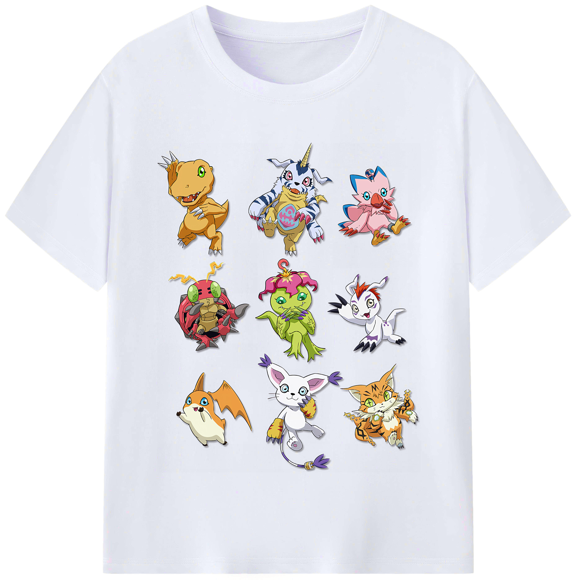 （画像用） Digimon デジタルモンスター/デジモン レディースカジュアルプリントTシャツ（綿100％）