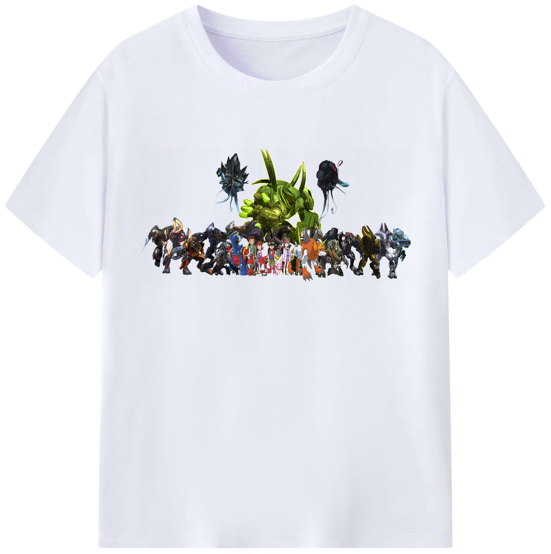 （画像用） Digimon デジタルモンスター/デジモン レディースカジュアルプリントTシャツ（綿100％）