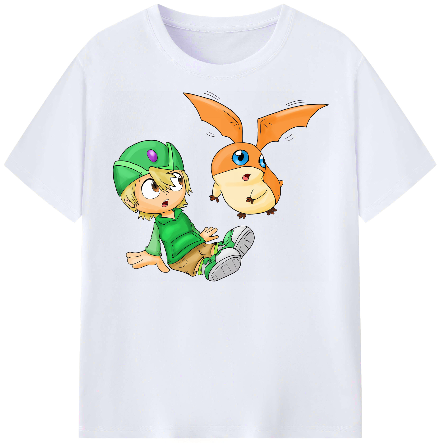 （画像用） Digimon デジタルモンスター/デジモン レディースカジュアルプリントTシャツ（綿100％）