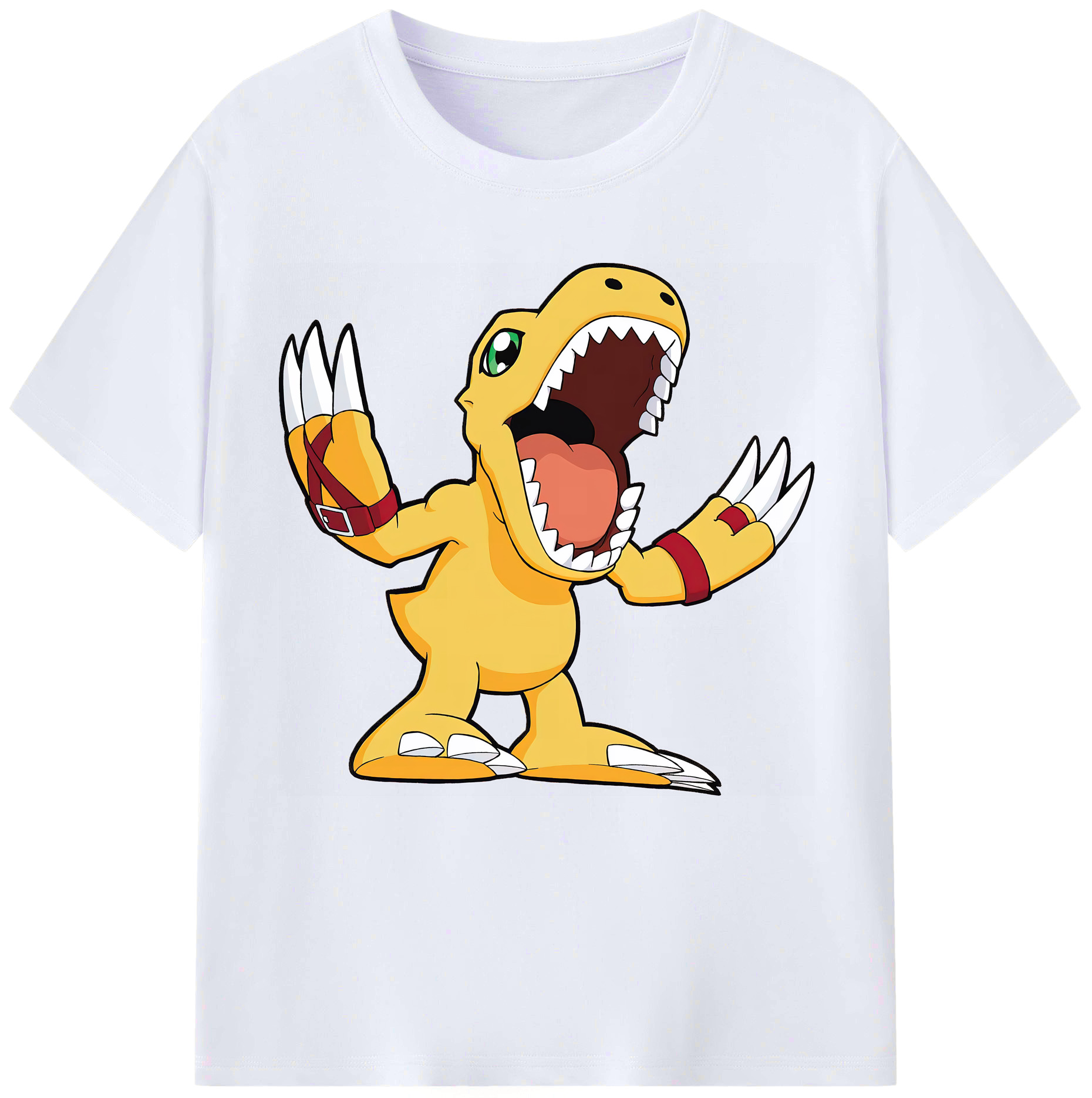 （画像用） Digimon デジタルモンスター/デジモン レディースカジュアルプリントTシャツ（綿100％）