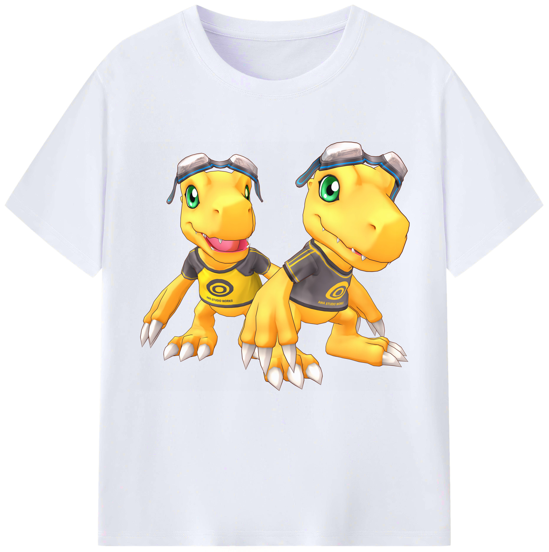 （画像用） Digimon デジタルモンスター/デジモン レディースカジュアルプリントTシャツ（綿100％）