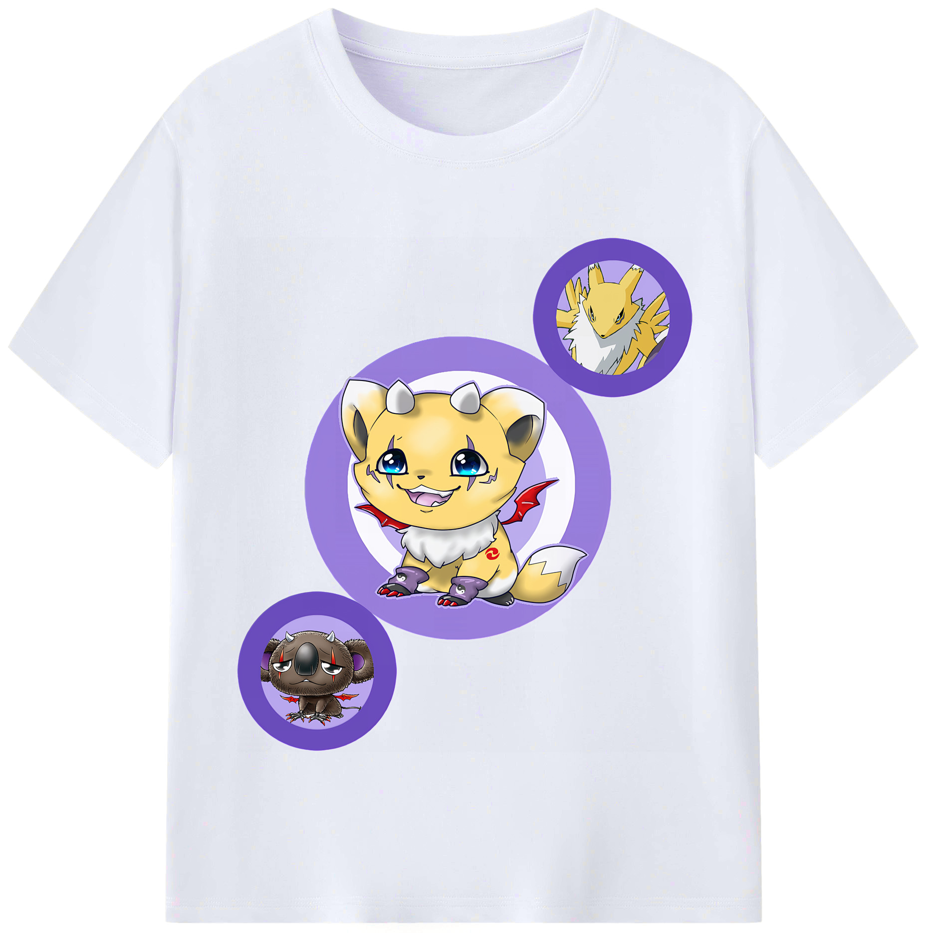（画像用） Digimon デジタルモンスター/デジモン レディースカジュアルプリントTシャツ（綿100％）