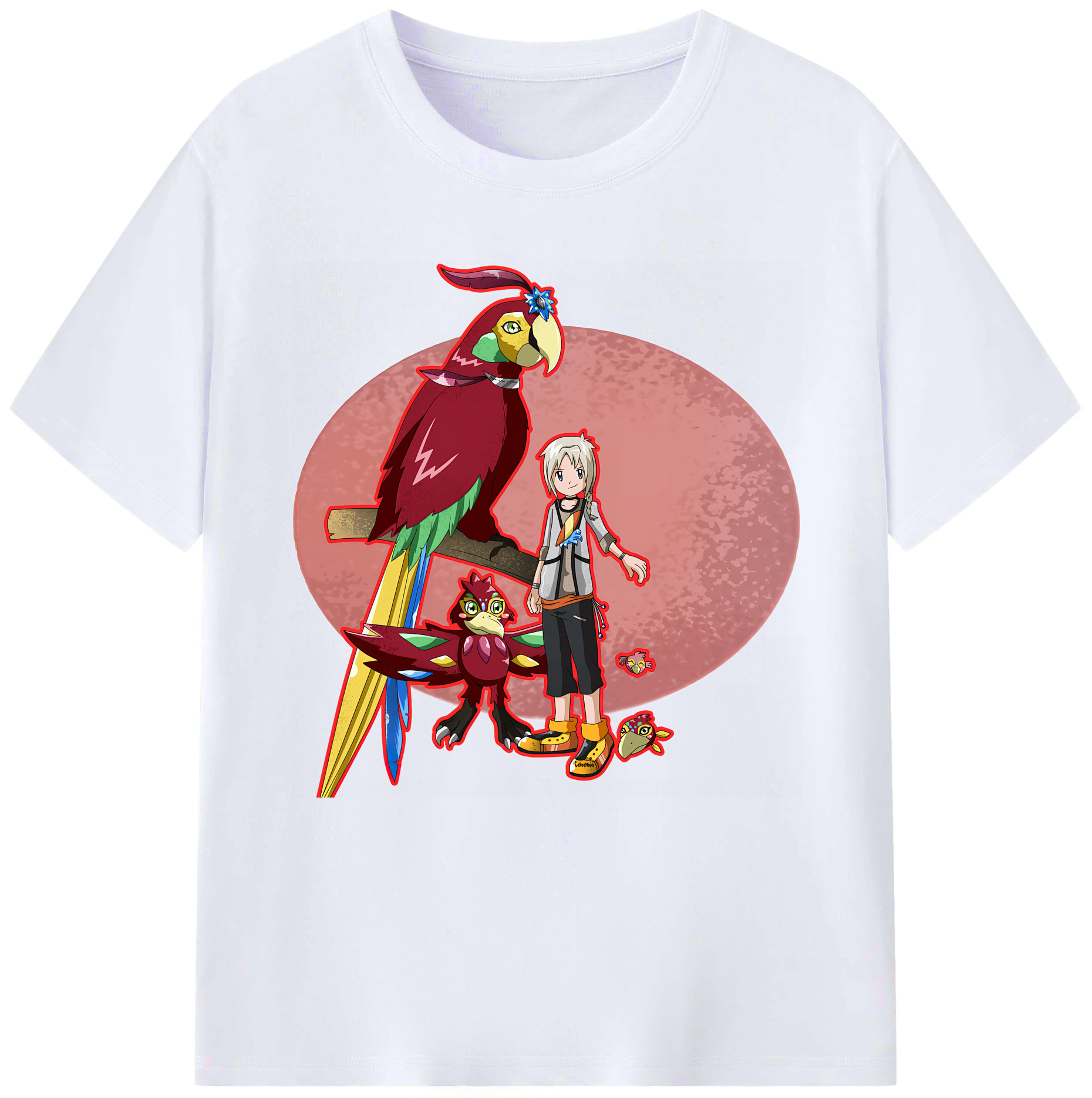 （画像用） Digimon デジタルモンスター/デジモン レディースカジュアルプリントTシャツ（綿100％）