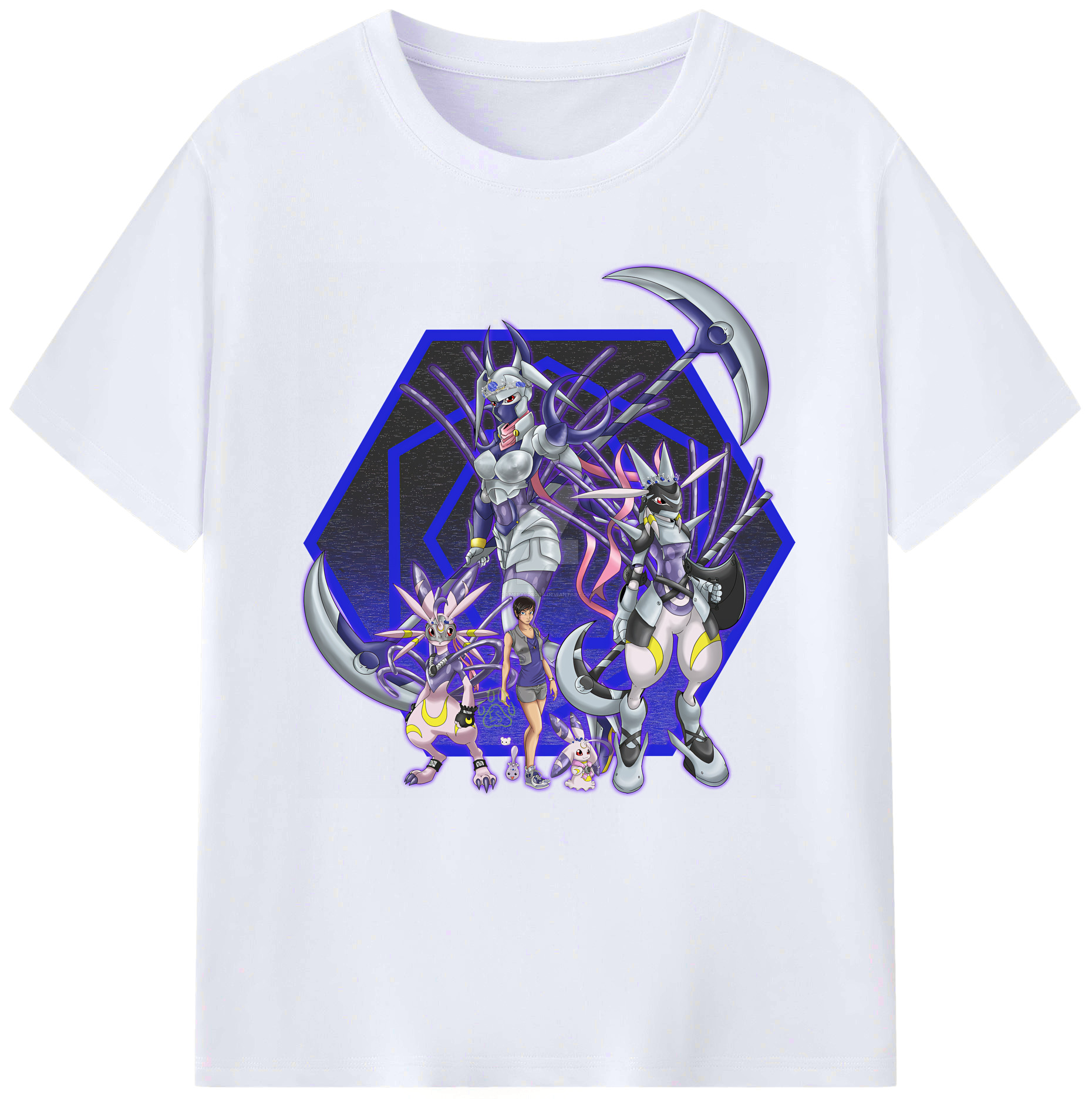（画像用） Digimon デジタルモンスター/デジモン レディースカジュアルプリントTシャツ（綿100％）