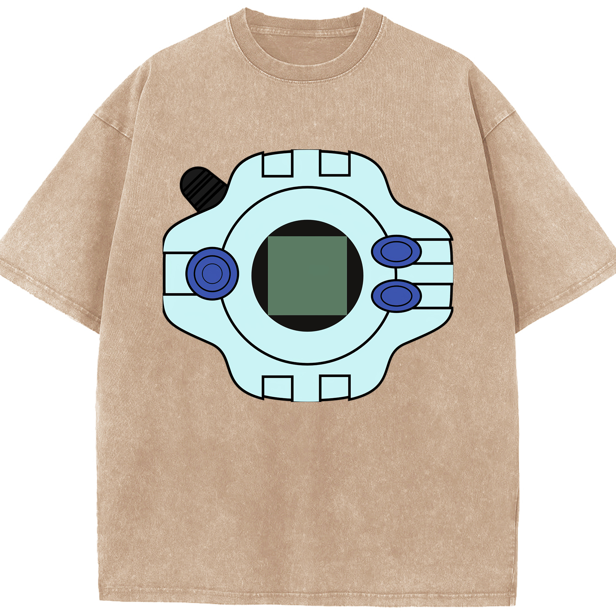 （画像用） Digimon デジタルモンスター/デジモン 綿100% ヴィンテージ風 半袖Tシャツ（フロントプリント）