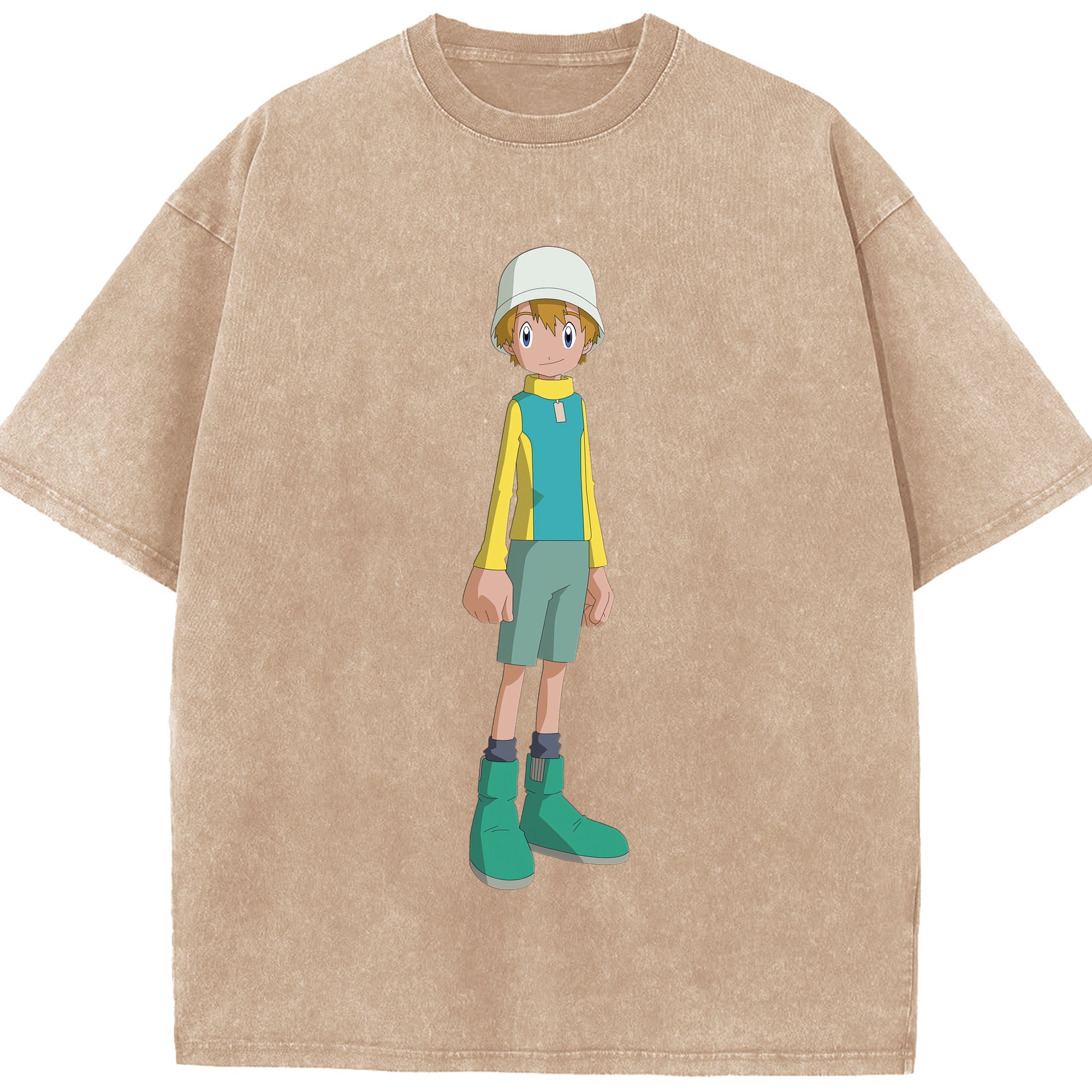 （画像用） Digimon デジタルモンスター/デジモン 綿100% ヴィンテージ風 半袖Tシャツ（フロントプリント）