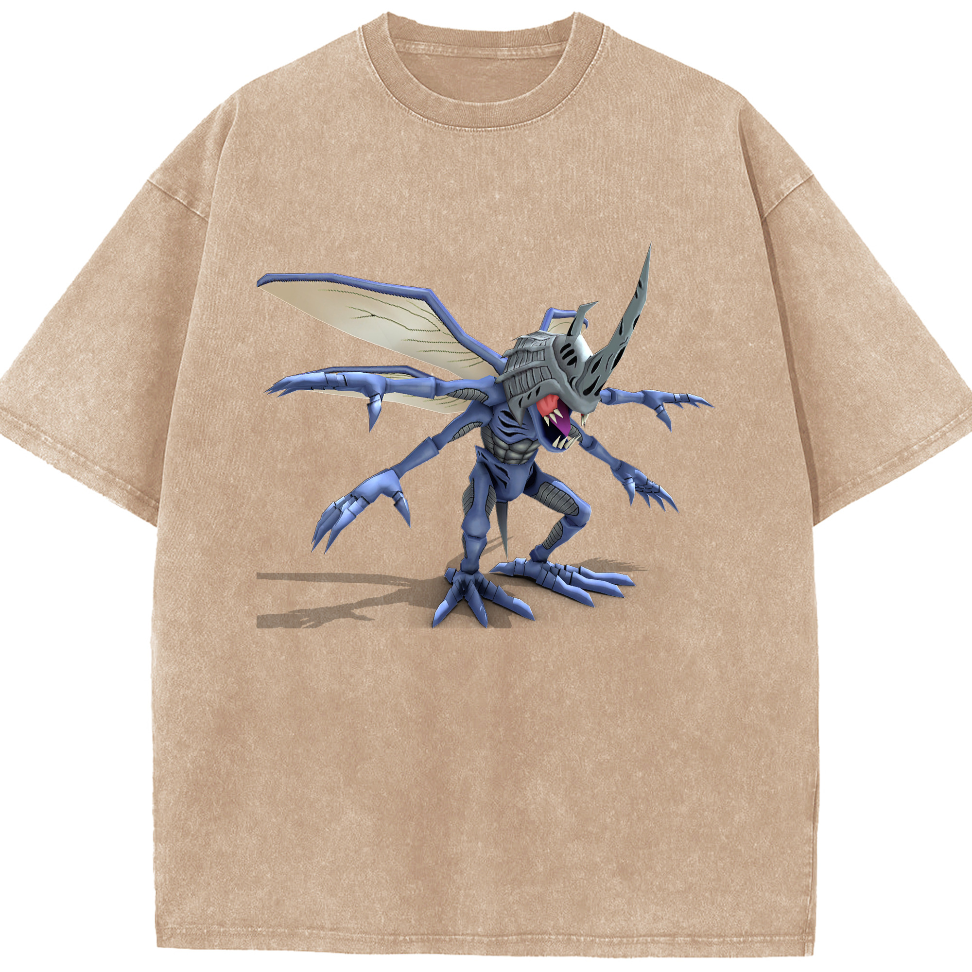 （画像用） Digimon デジタルモンスター/デジモン 綿100% ヴィンテージ風 半袖Tシャツ（フロントプリント）