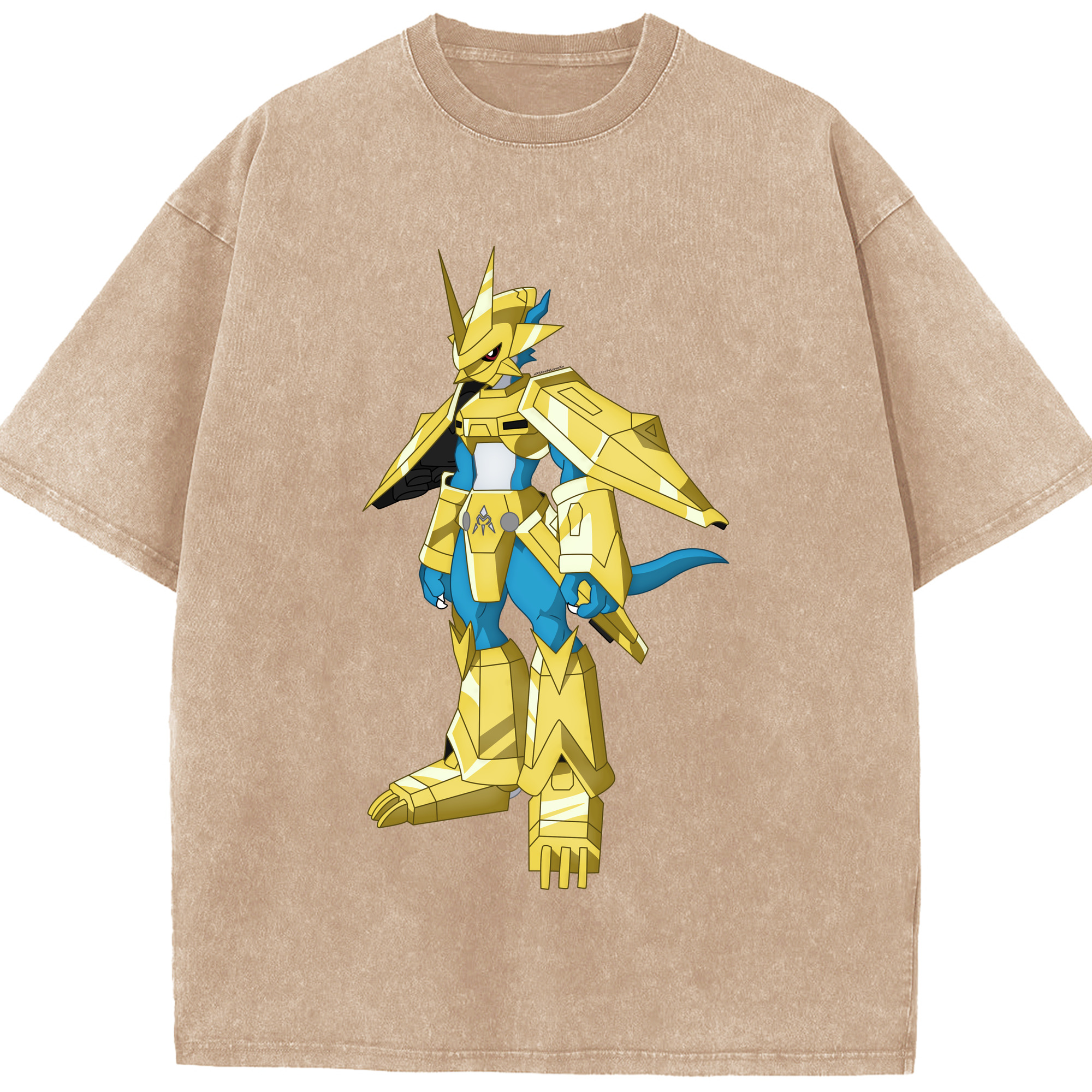 （画像用） Digimon デジタルモンスター/デジモン 綿100% ヴィンテージ風 半袖Tシャツ（フロントプリント）