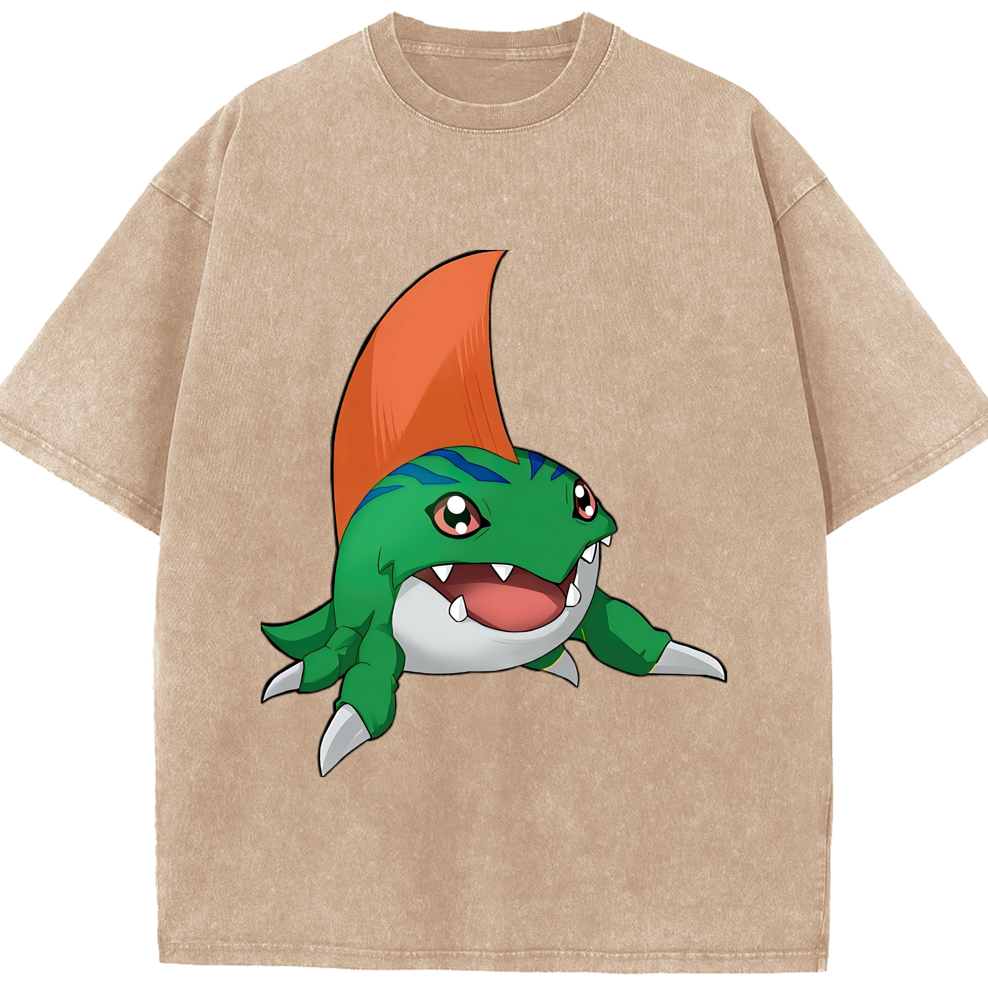 （画像用） Digimon デジタルモンスター/デジモン 綿100% ヴィンテージ風 半袖Tシャツ（フロントプリント）