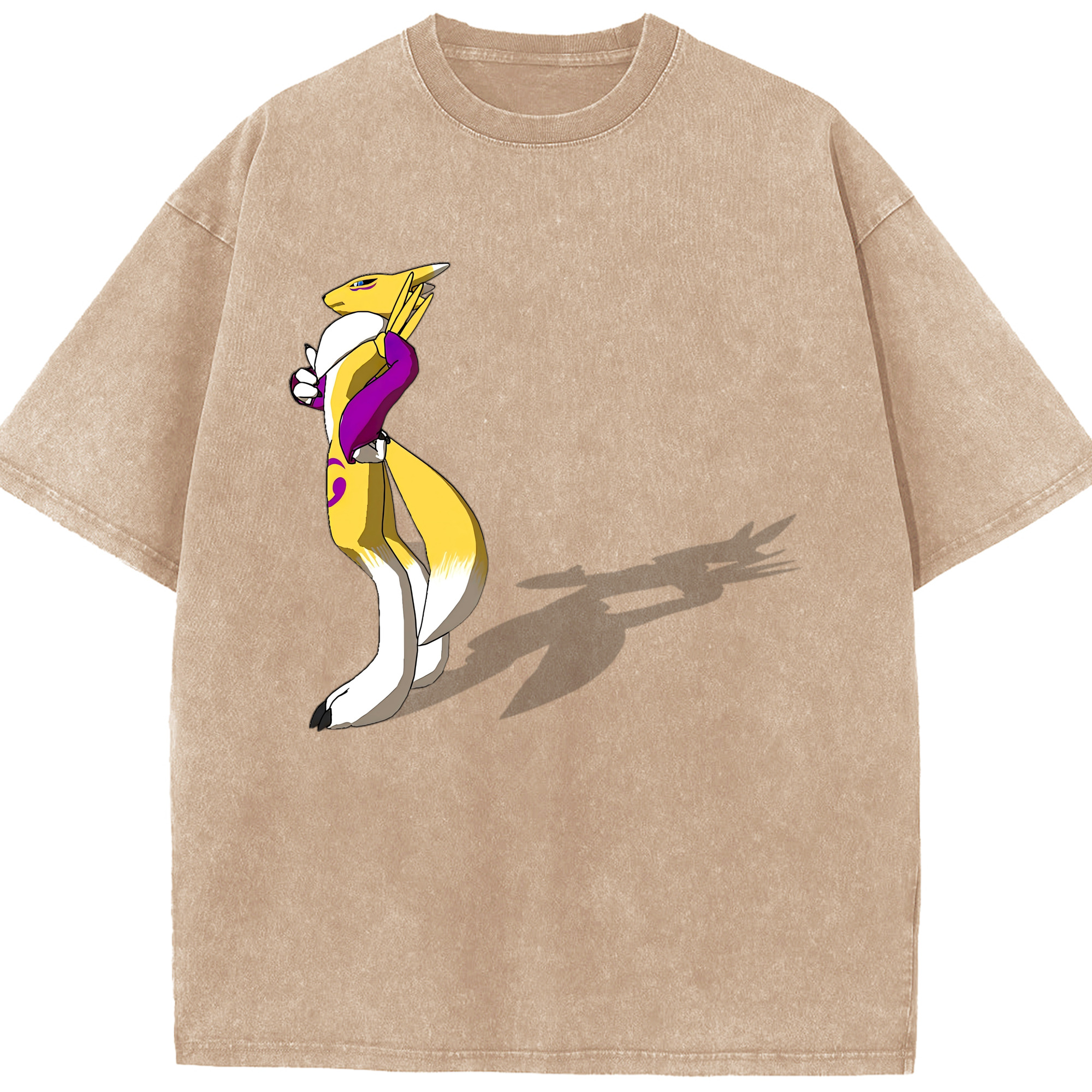 （画像用） Digimon デジタルモンスター/デジモン 綿100% ヴィンテージ風 半袖Tシャツ（フロントプリント）
