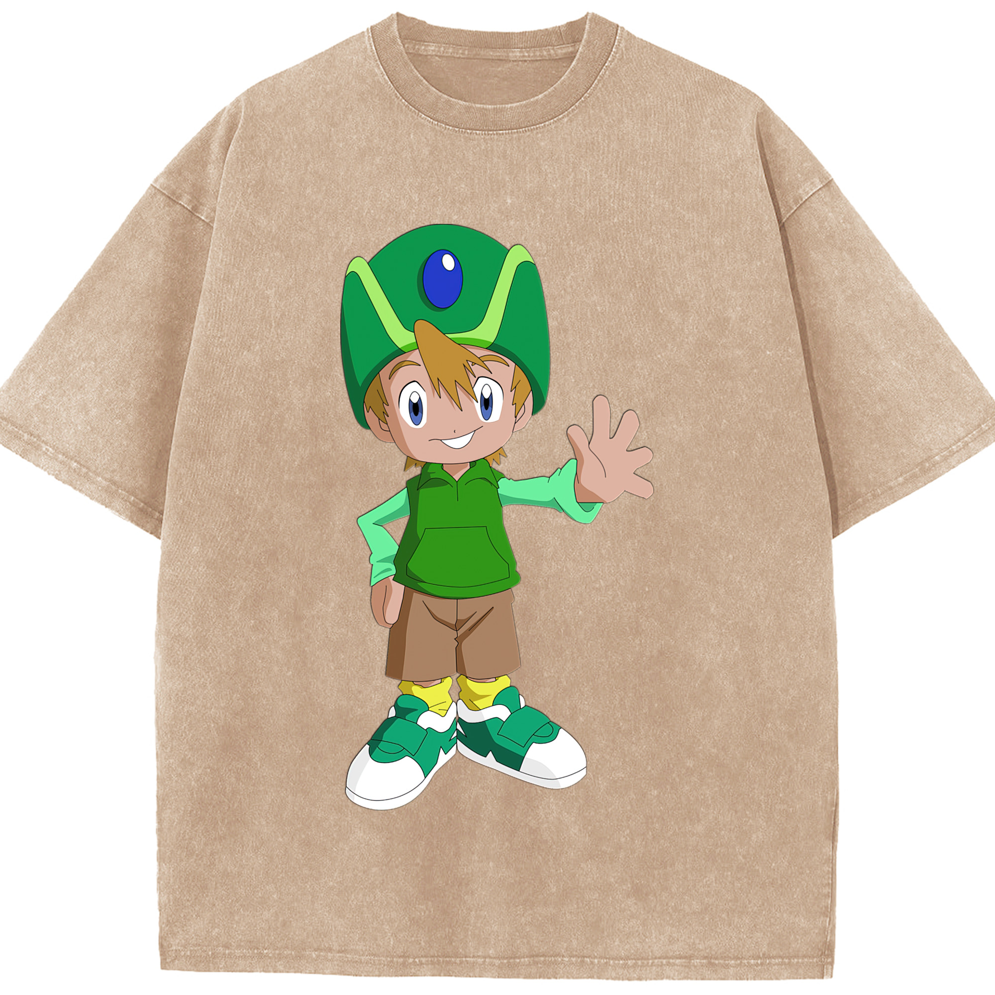 （画像用） Digimon デジタルモンスター/デジモン 綿100% ヴィンテージ風 半袖Tシャツ（フロントプリント）