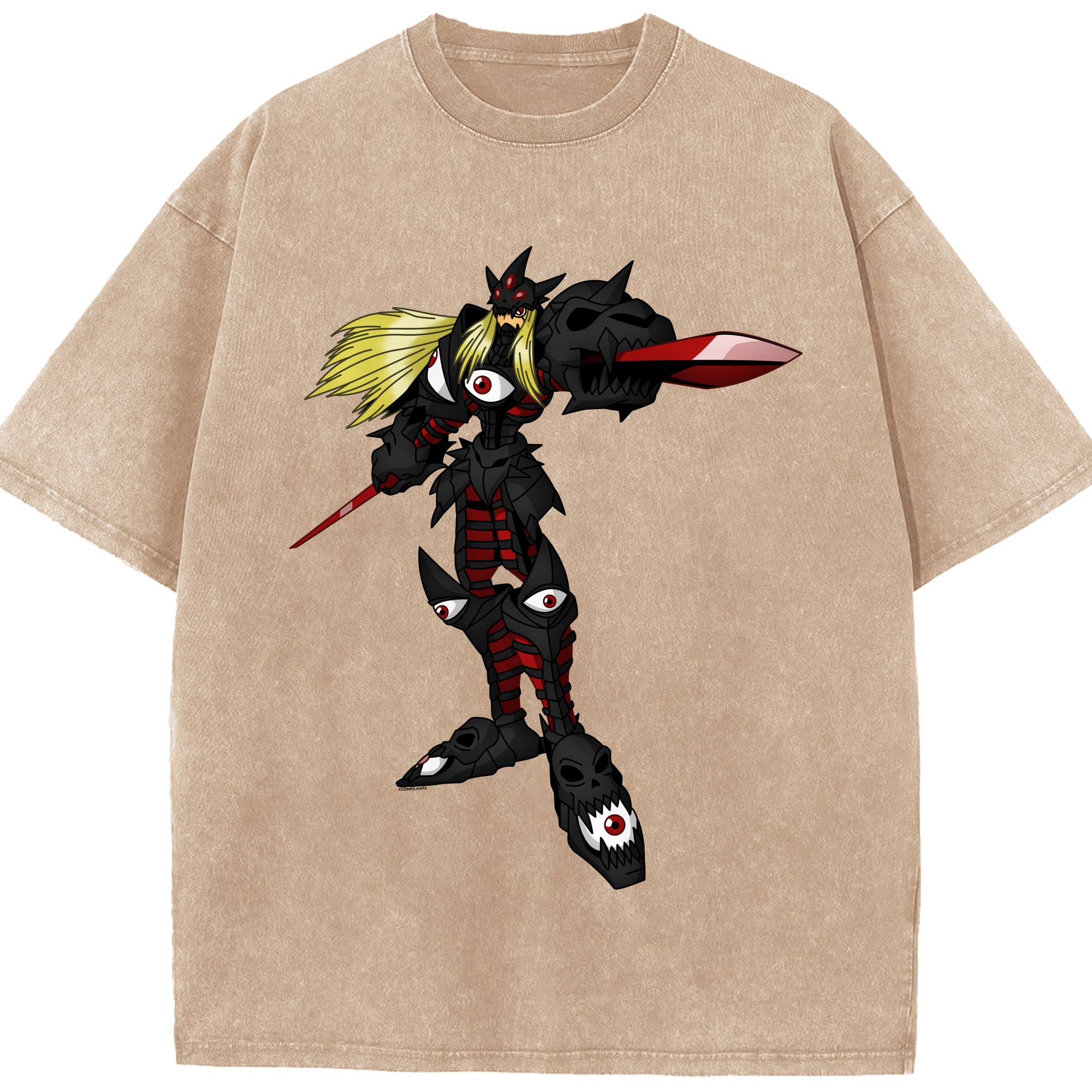 （画像用） Digimon デジタルモンスター/デジモン 綿100% ヴィンテージ風 半袖Tシャツ（フロントプリント）