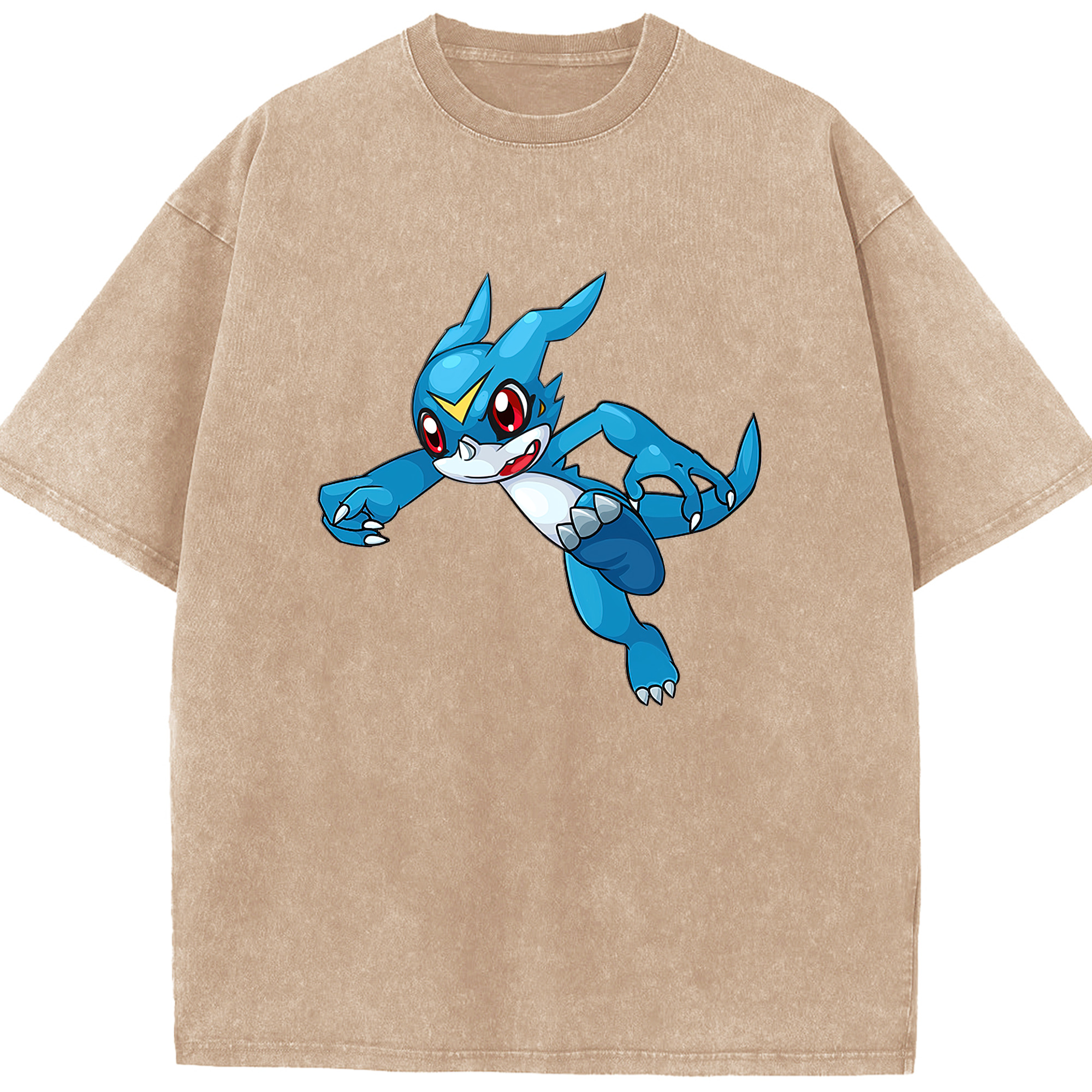 （画像用） Digimon デジタルモンスター/デジモン 綿100% ヴィンテージ風 半袖Tシャツ（フロントプリント）