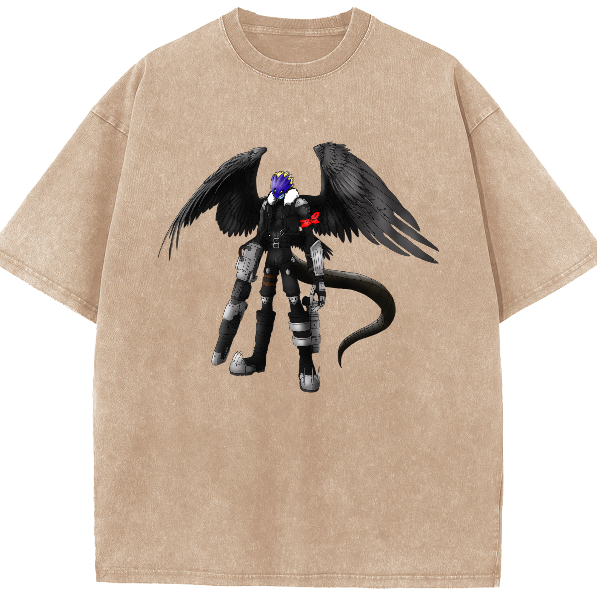 （画像用） Digimon デジタルモンスター/デジモン 綿100% ヴィンテージ風 半袖Tシャツ（フロントプリント）