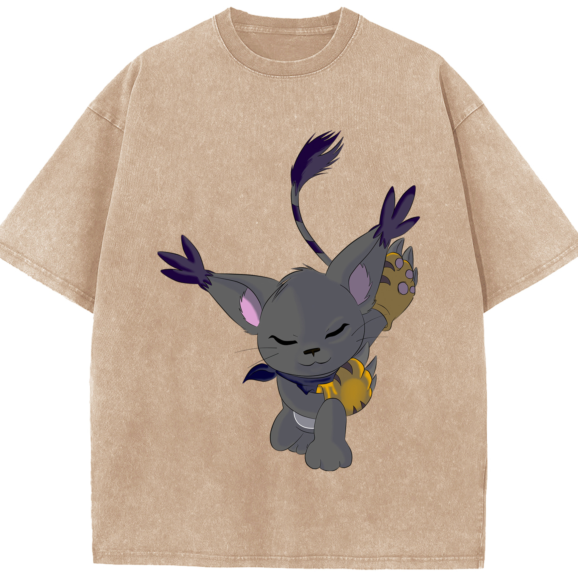 （画像用） Digimon デジタルモンスター/デジモン 綿100% ヴィンテージ風 半袖Tシャツ（フロントプリント）