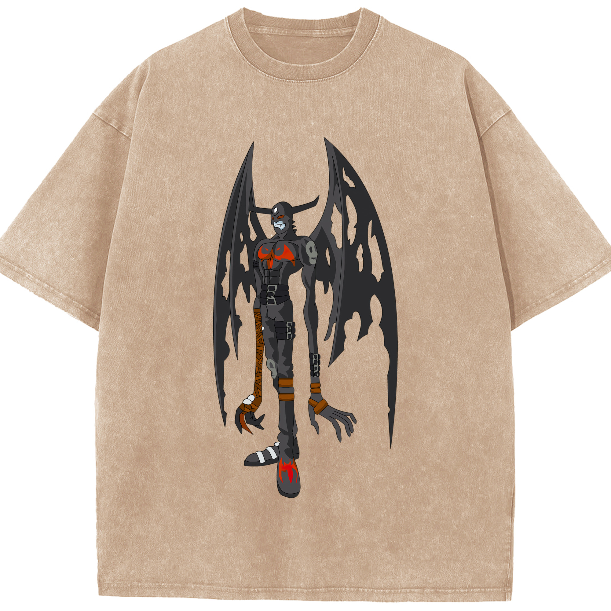 （画像用） Digimon デジタルモンスター/デジモン 綿100% ヴィンテージ風 半袖Tシャツ（フロントプリント）
