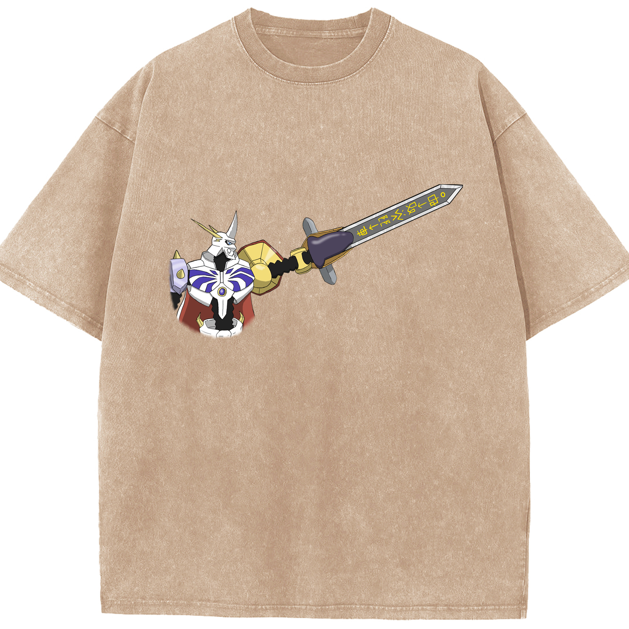 （画像用） Digimon デジタルモンスター/デジモン 綿100% ヴィンテージ風 半袖Tシャツ（フロントプリント）