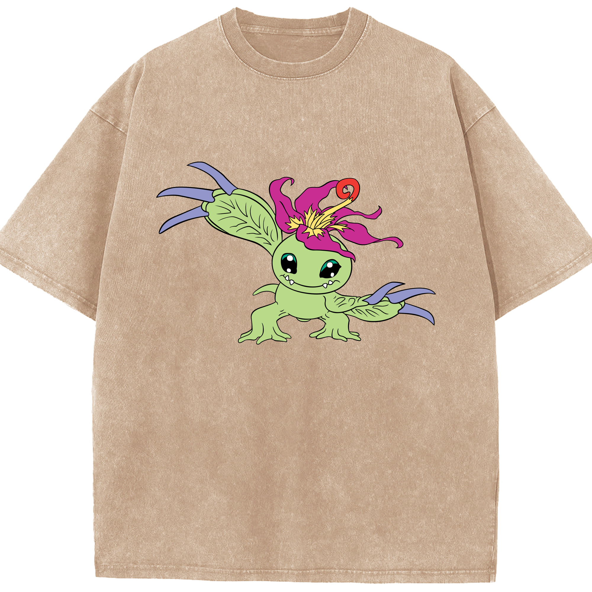 （画像用） Digimon デジタルモンスター/デジモン 綿100% ヴィンテージ風 半袖Tシャツ（フロントプリント）
