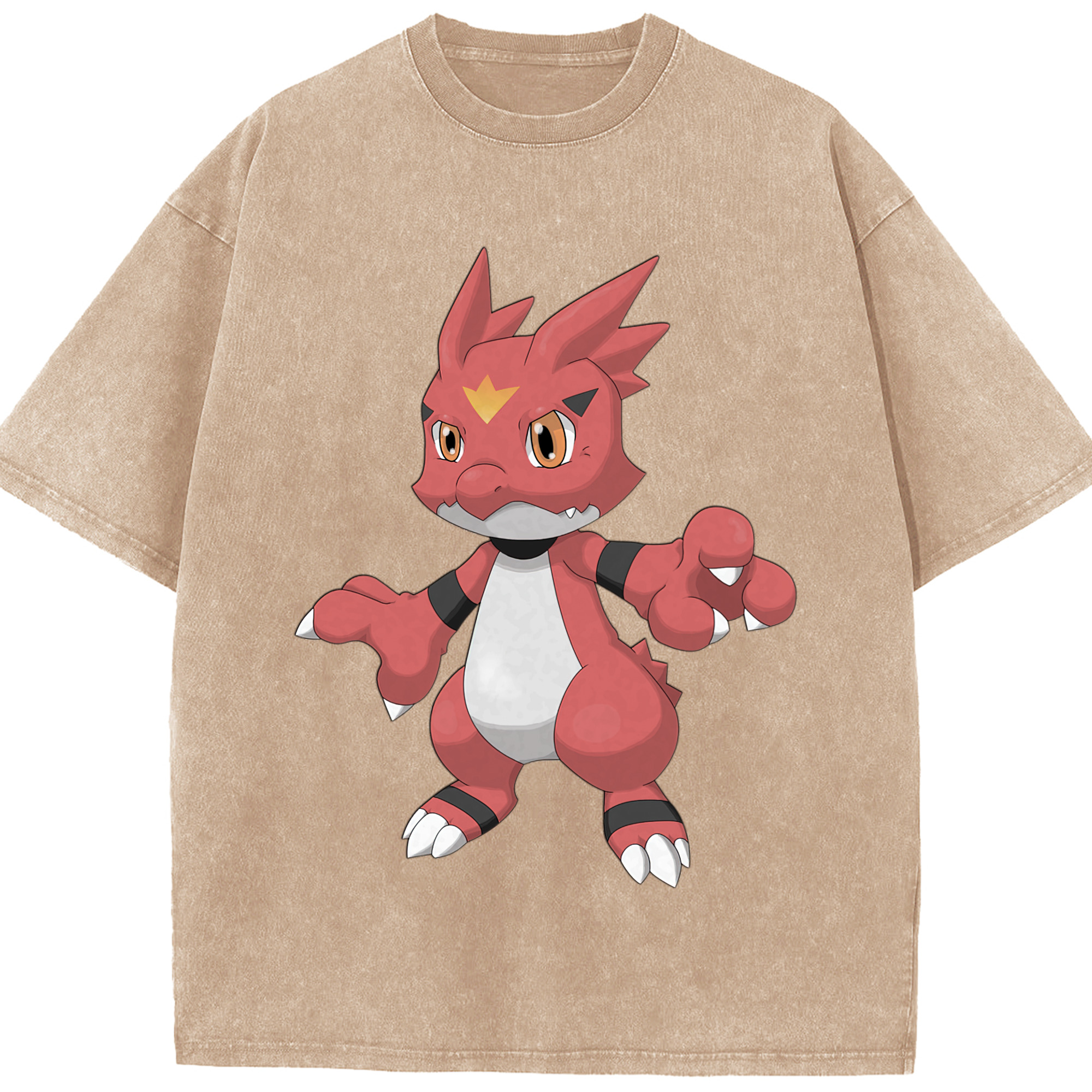 （画像用） Digimon デジタルモンスター/デジモン 綿100% ヴィンテージ風 半袖Tシャツ（フロントプリント）
