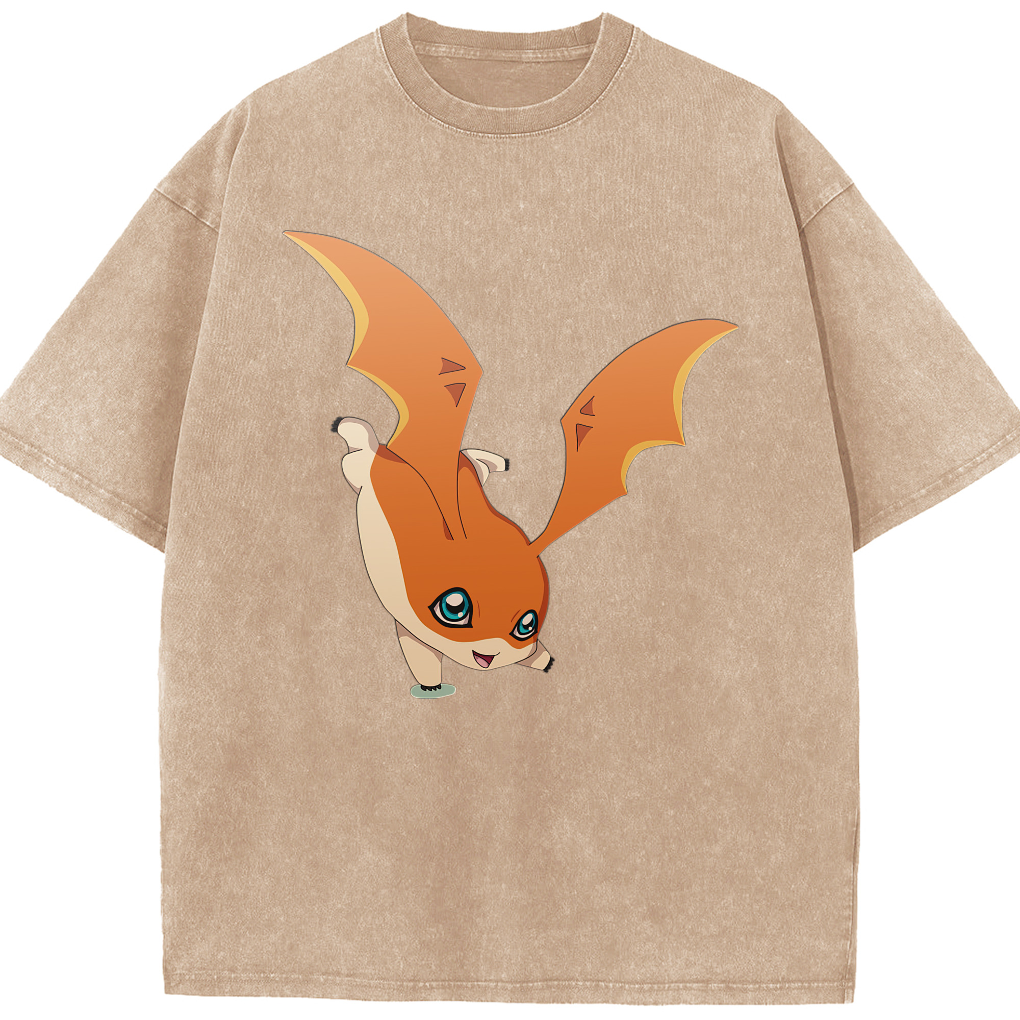 （画像用） Digimon デジタルモンスター/デジモン 綿100% ヴィンテージ風 半袖Tシャツ（フロントプリント）