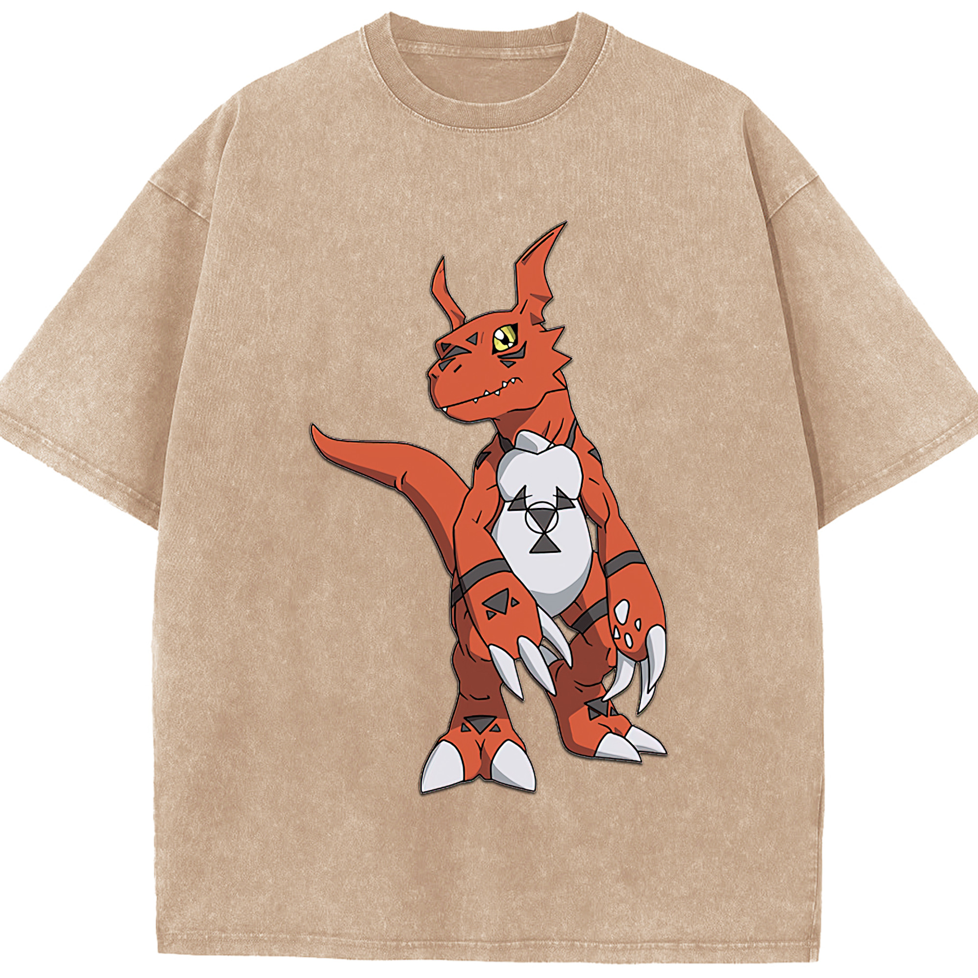（画像用） Digimon デジタルモンスター/デジモン 綿100% ヴィンテージ風 半袖Tシャツ（フロントプリント）