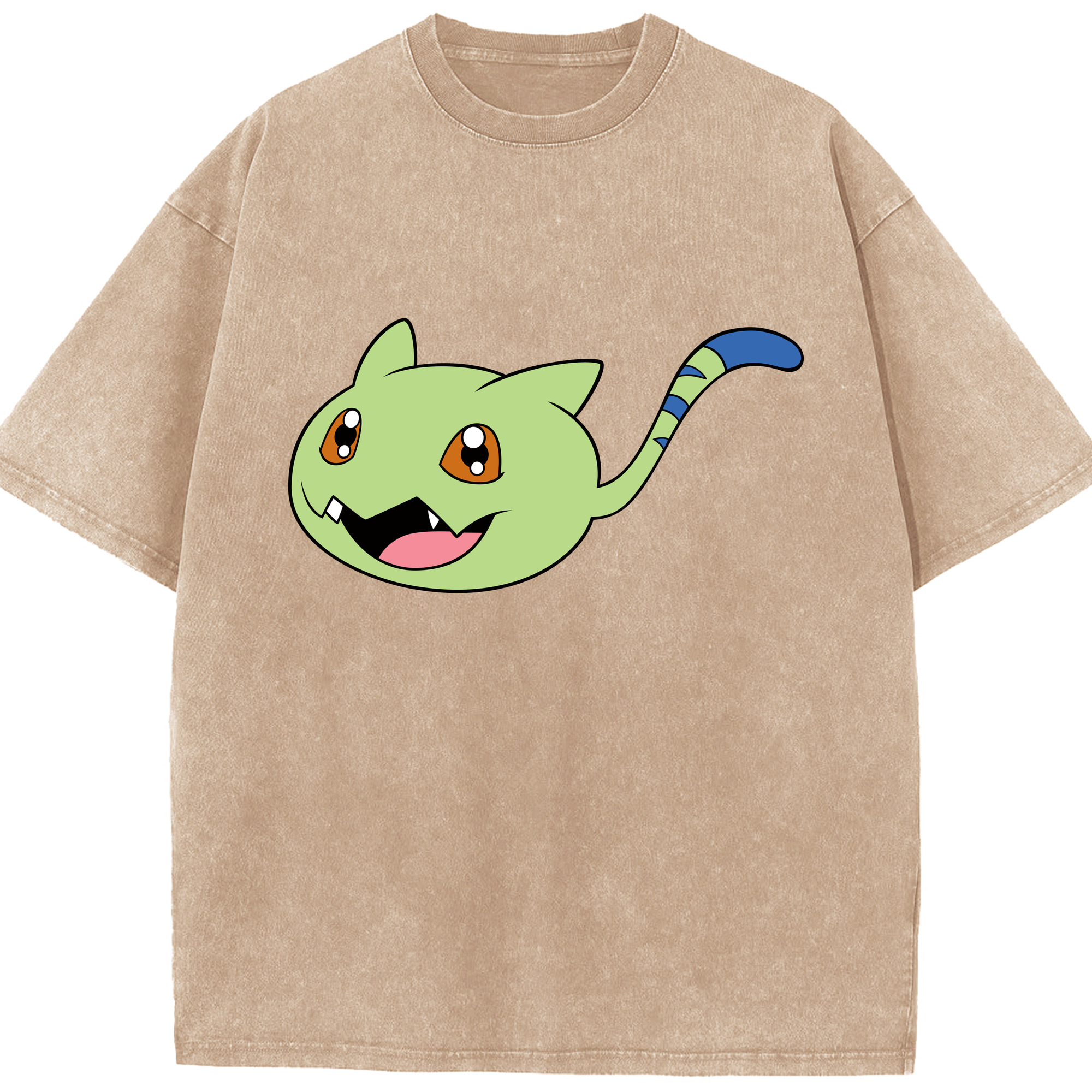 （画像用） Digimon デジタルモンスター/デジモン 綿100% ヴィンテージ風 半袖Tシャツ（フロントプリント）