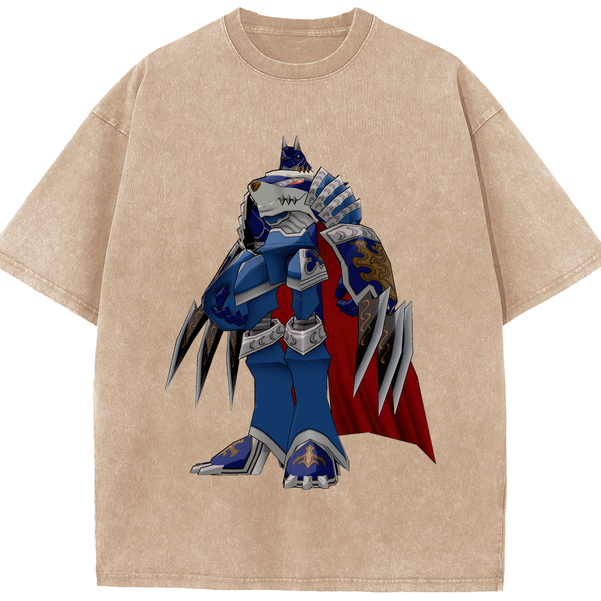 （画像用） Digimon デジタルモンスター/デジモン 綿100% ヴィンテージ風 半袖Tシャツ（フロントプリント）