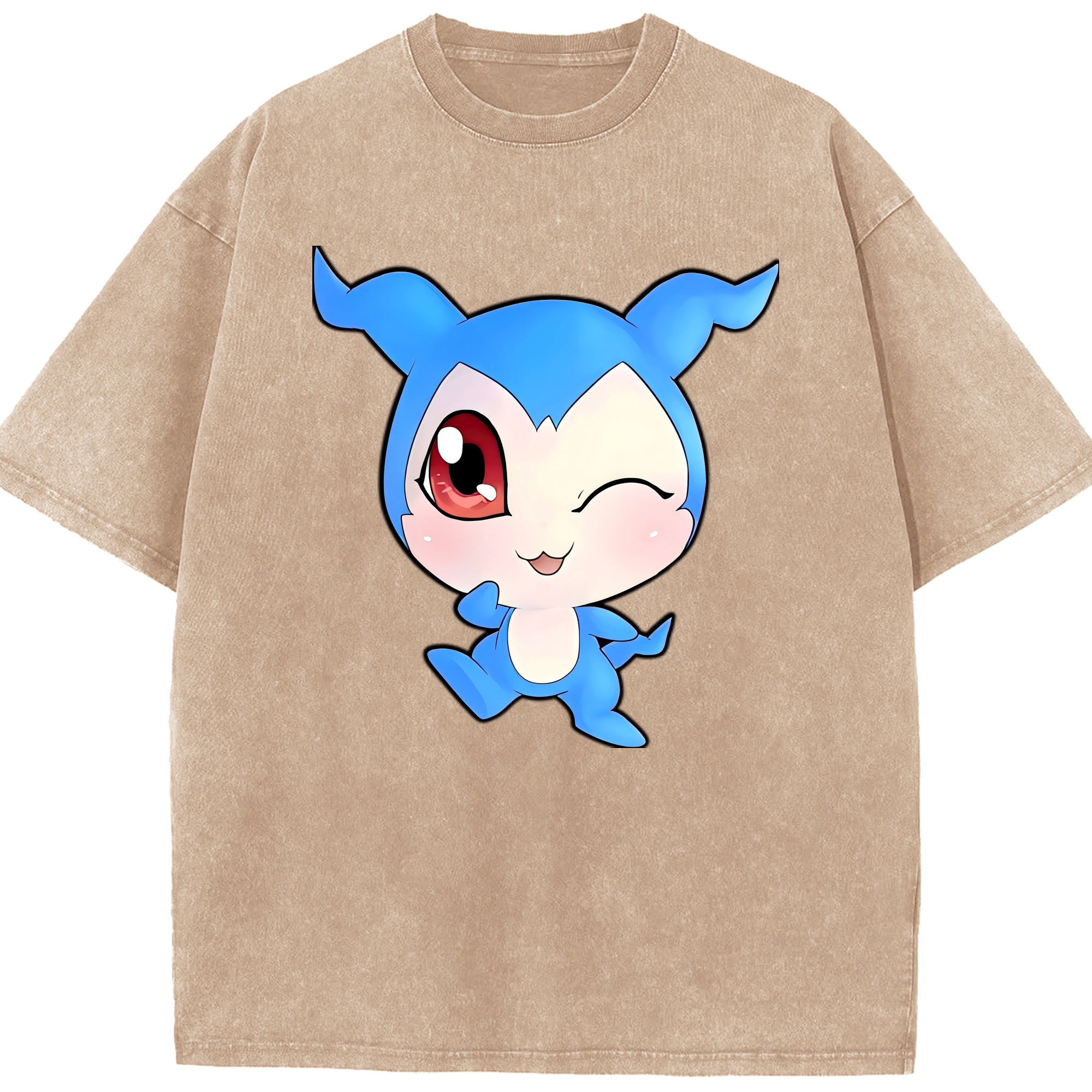 （画像用） Digimon デジタルモンスター/デジモン 綿100% ヴィンテージ風 半袖Tシャツ（フロントプリント）