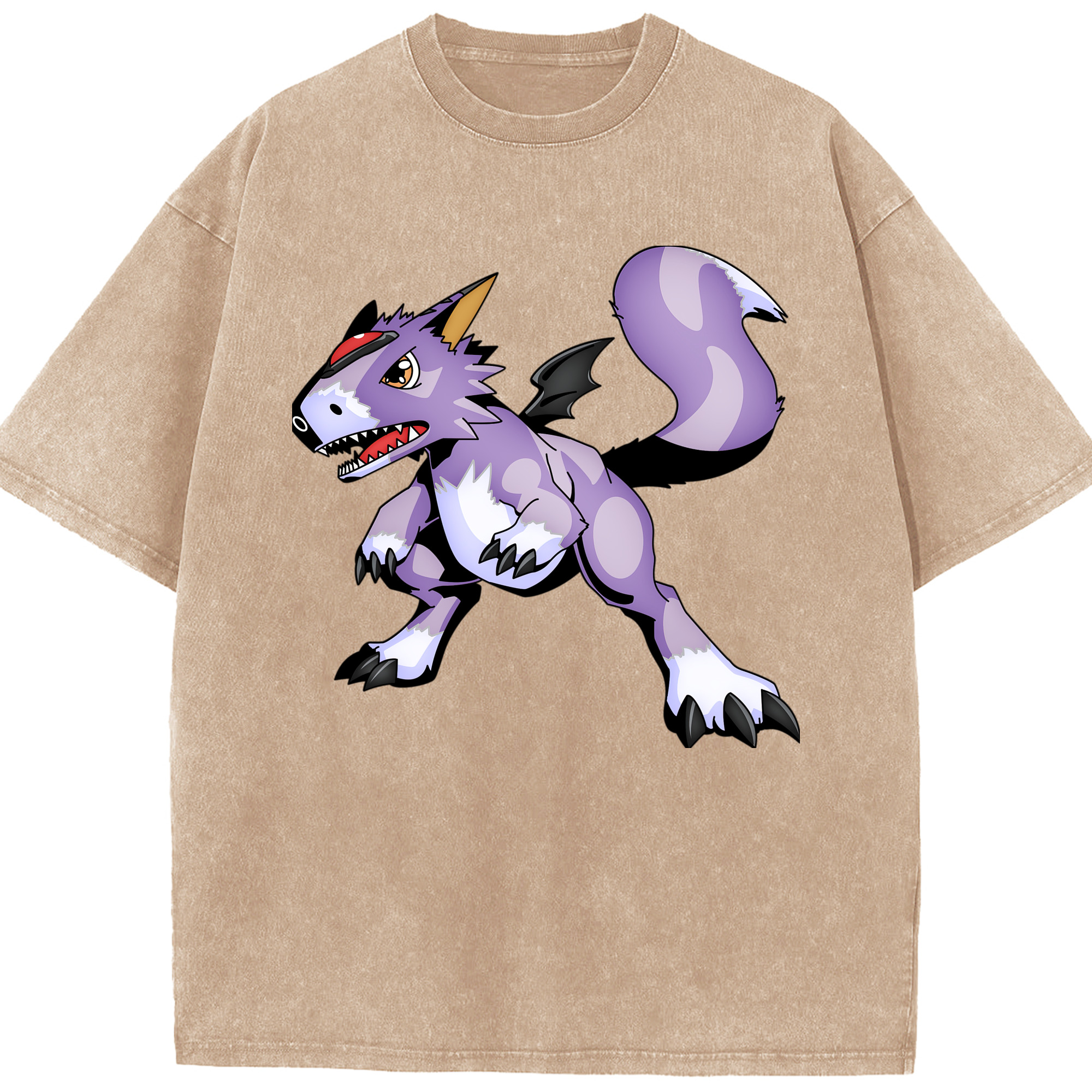 （画像用） Digimon デジタルモンスター/デジモン 綿100% ヴィンテージ風 半袖Tシャツ（フロントプリント）