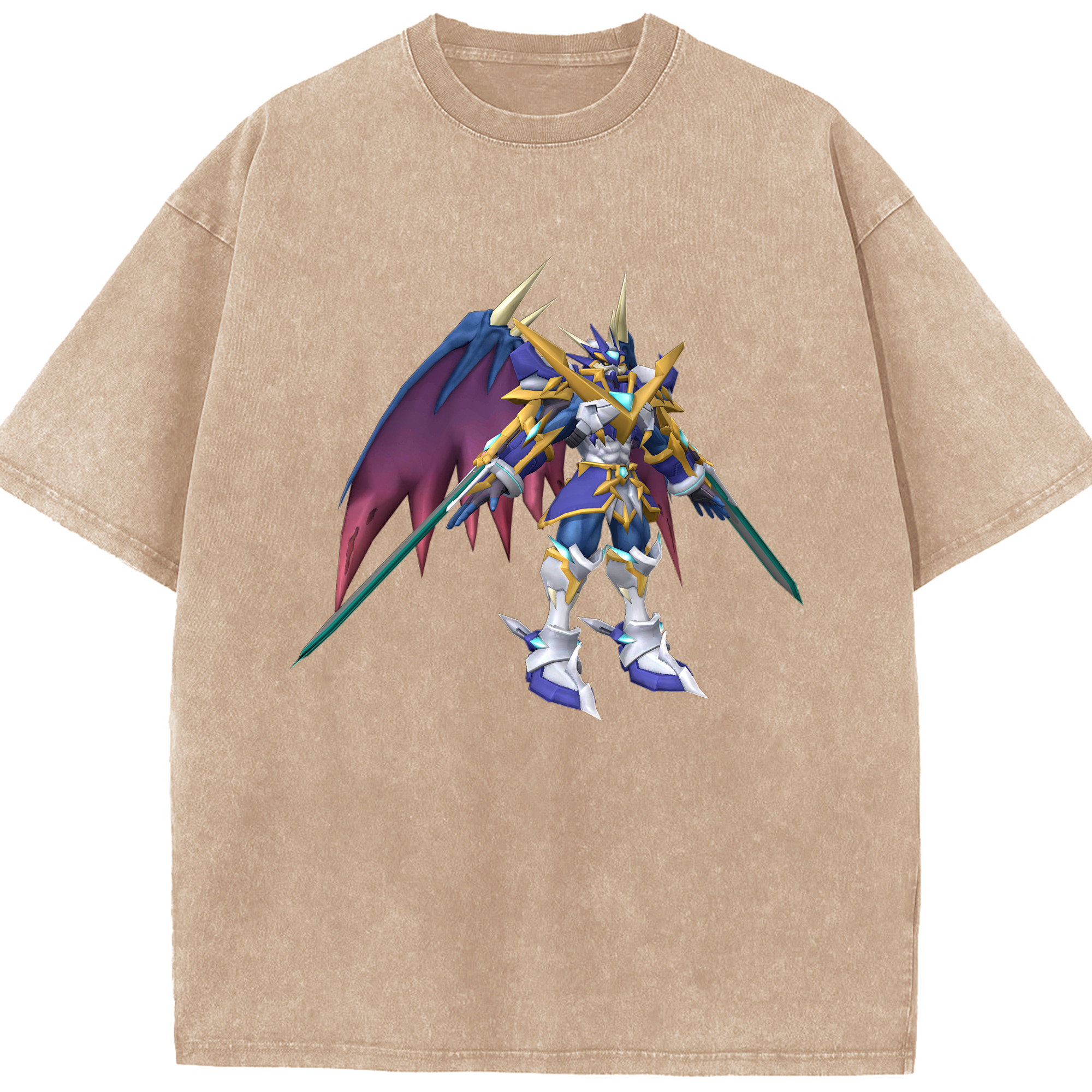 （画像用） Digimon デジタルモンスター/デジモン 綿100% ヴィンテージ風 半袖Tシャツ（フロントプリント）
