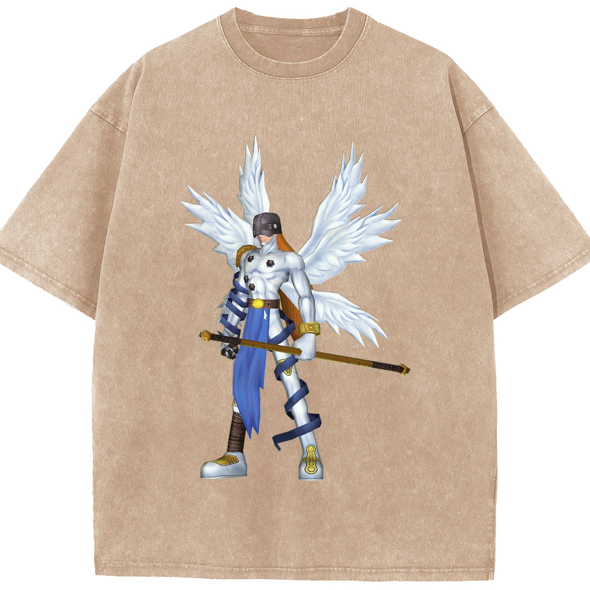 （画像用） Digimon デジタルモンスター/デジモン 綿100% ヴィンテージ風 半袖Tシャツ（フロントプリント）