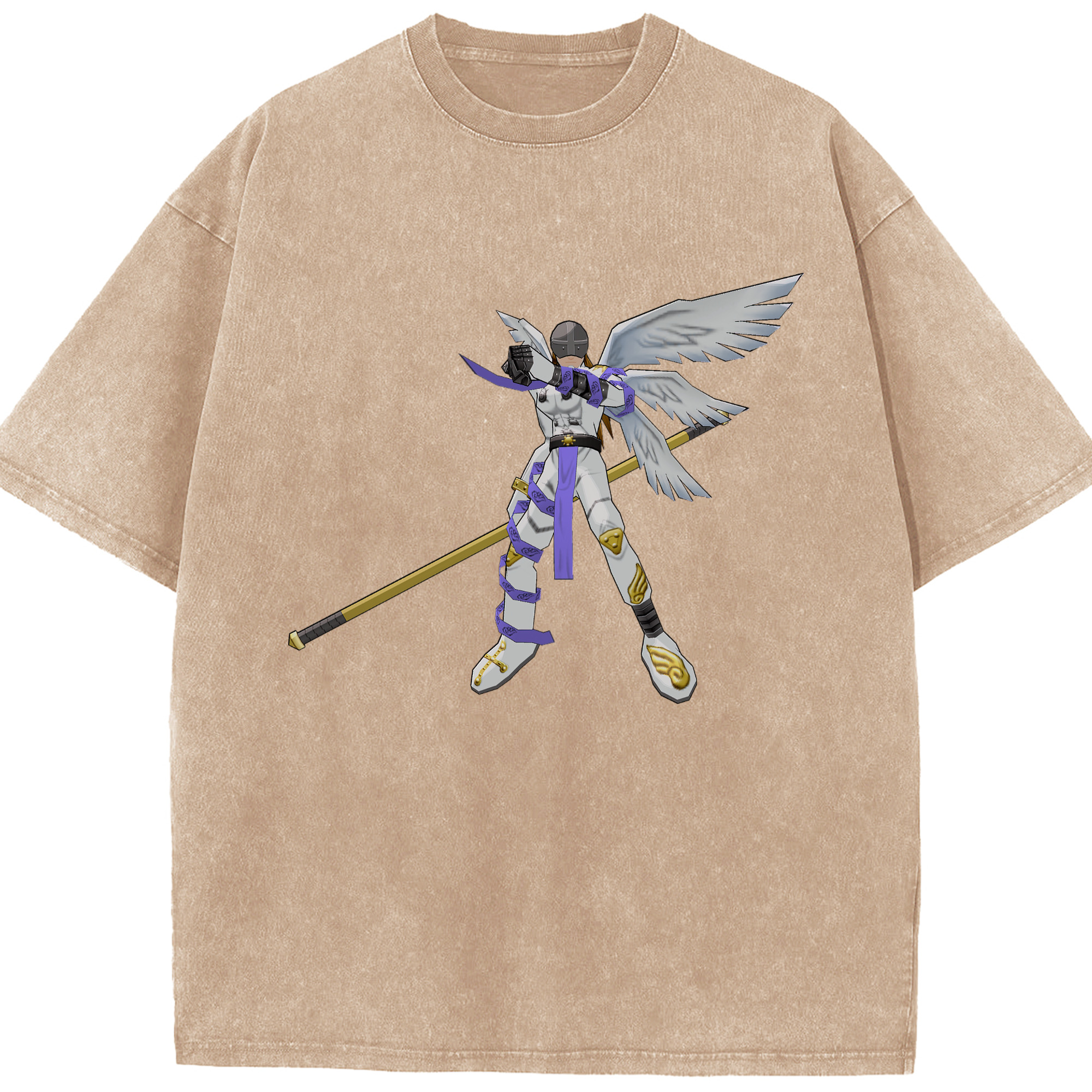 （画像用） Digimon デジタルモンスター/デジモン 綿100% ヴィンテージ風 半袖Tシャツ（フロントプリント）