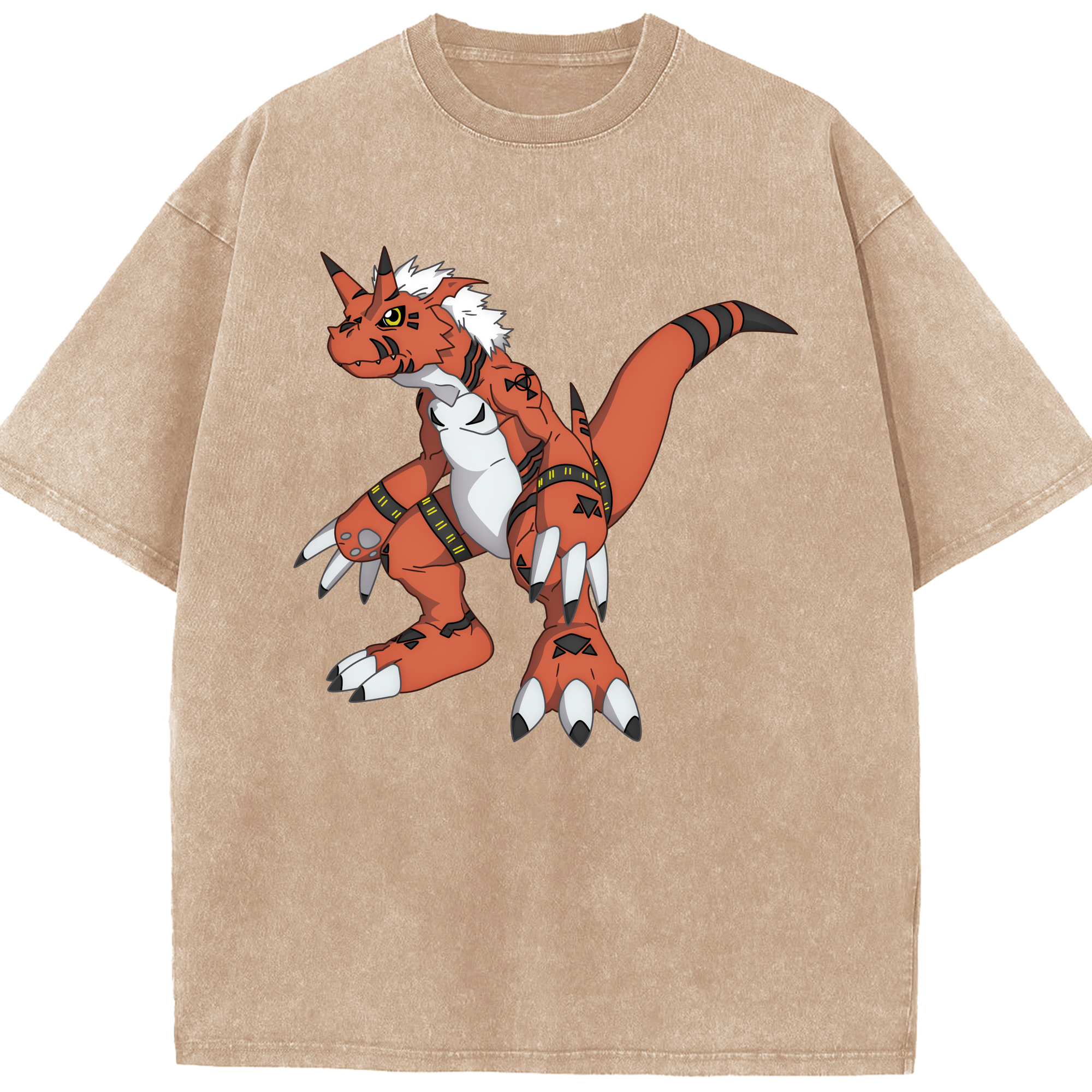 （画像用） Digimon デジタルモンスター/デジモン 綿100% ヴィンテージ風 半袖Tシャツ（フロントプリント）