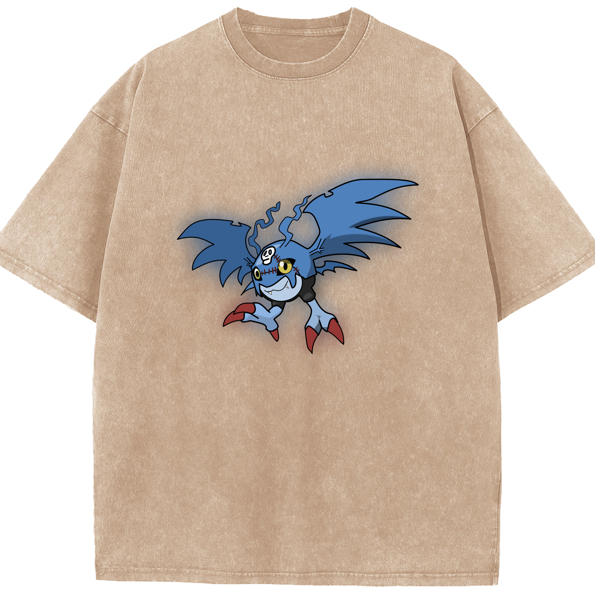 （画像用） Digimon デジタルモンスター/デジモン 綿100% ヴィンテージ風 半袖Tシャツ（フロントプリント）