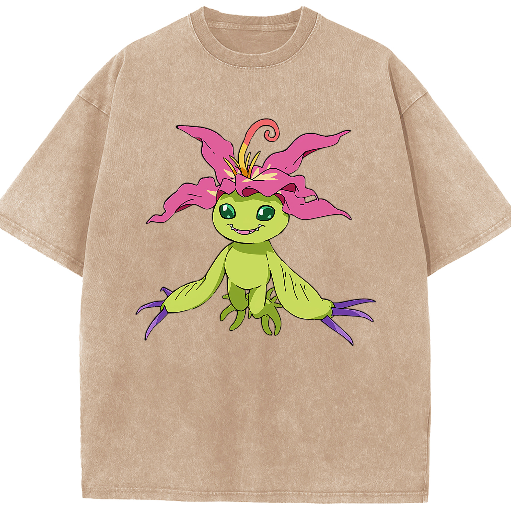 （画像用） Digimon デジタルモンスター/デジモン 綿100% ヴィンテージ風 半袖Tシャツ（フロントプリント）