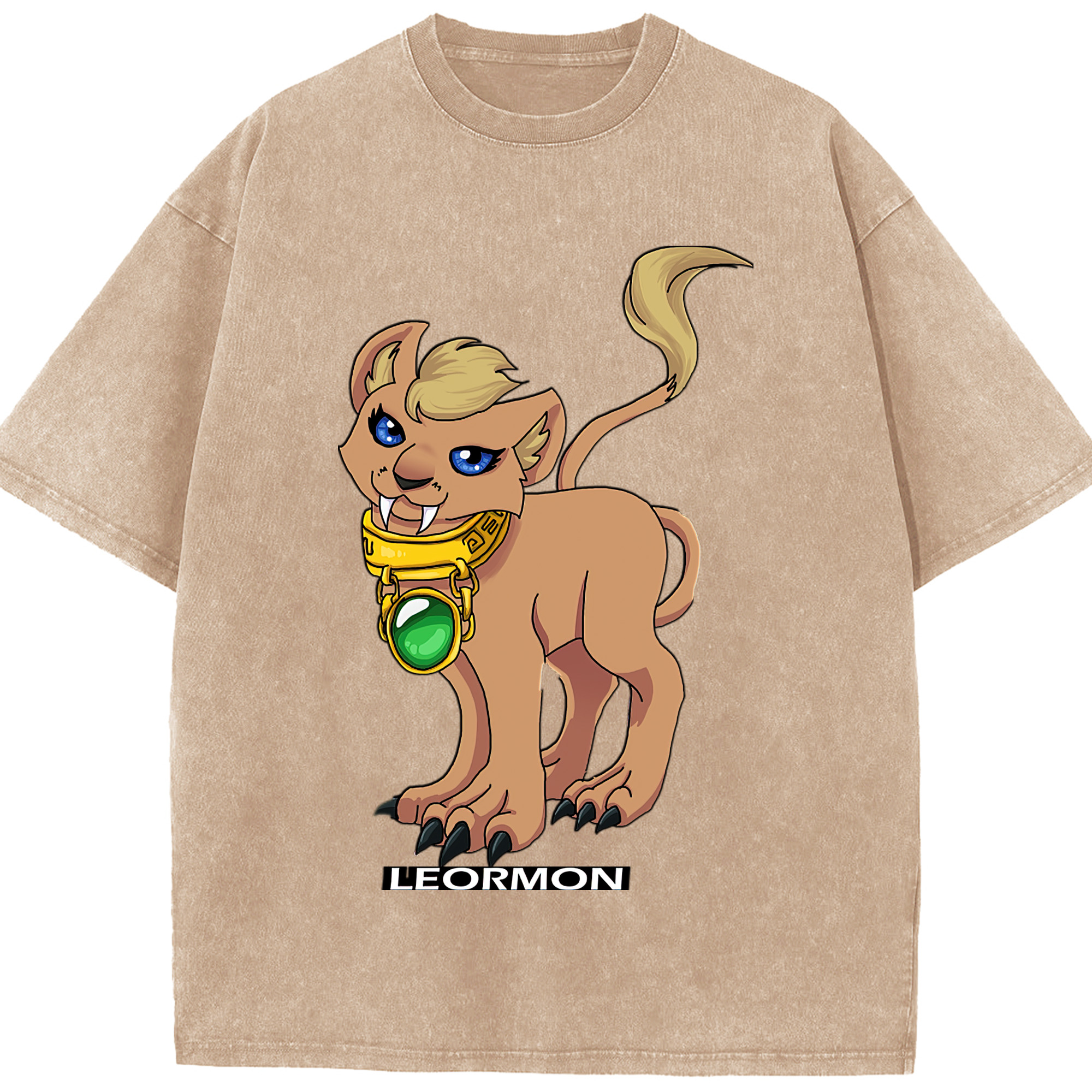 （画像用） Digimon デジタルモンスター/デジモン 綿100% ヴィンテージ風 半袖Tシャツ（フロントプリント）