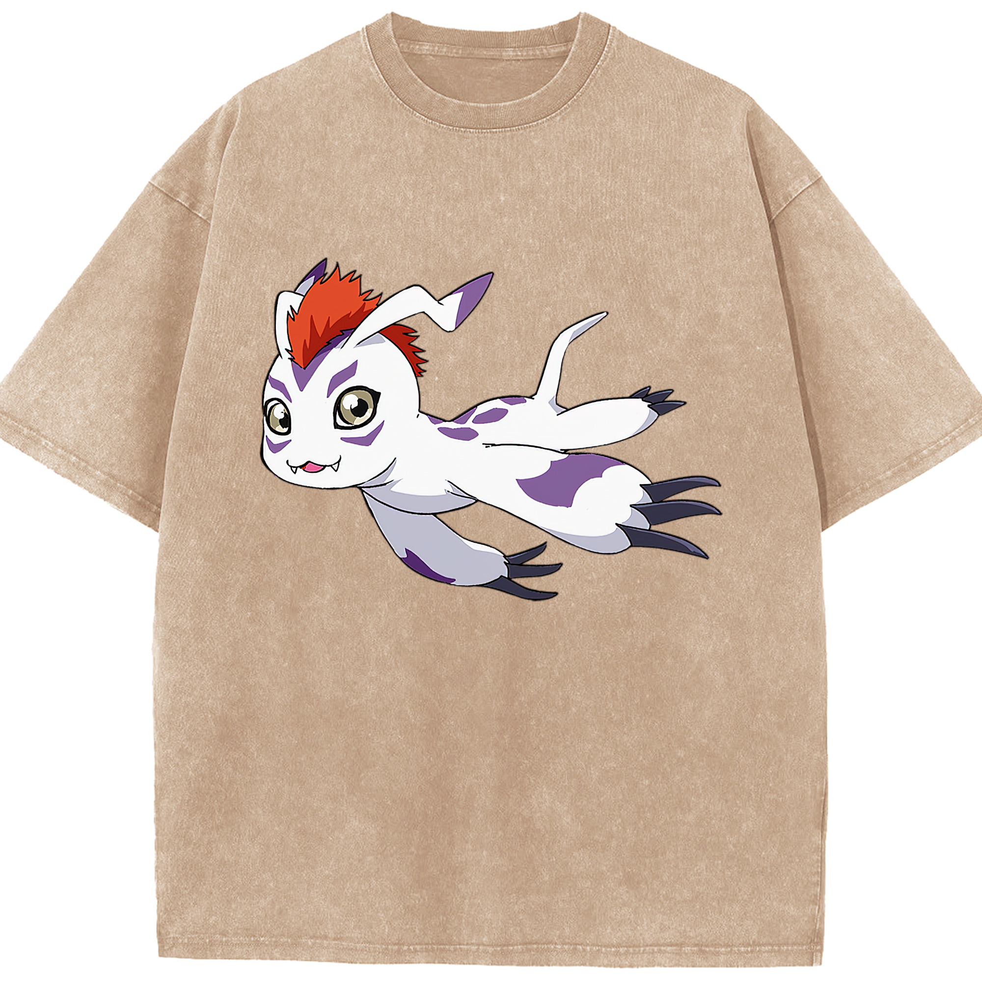 （画像用） Digimon デジタルモンスター/デジモン 綿100% ヴィンテージ風 半袖Tシャツ（フロントプリント）