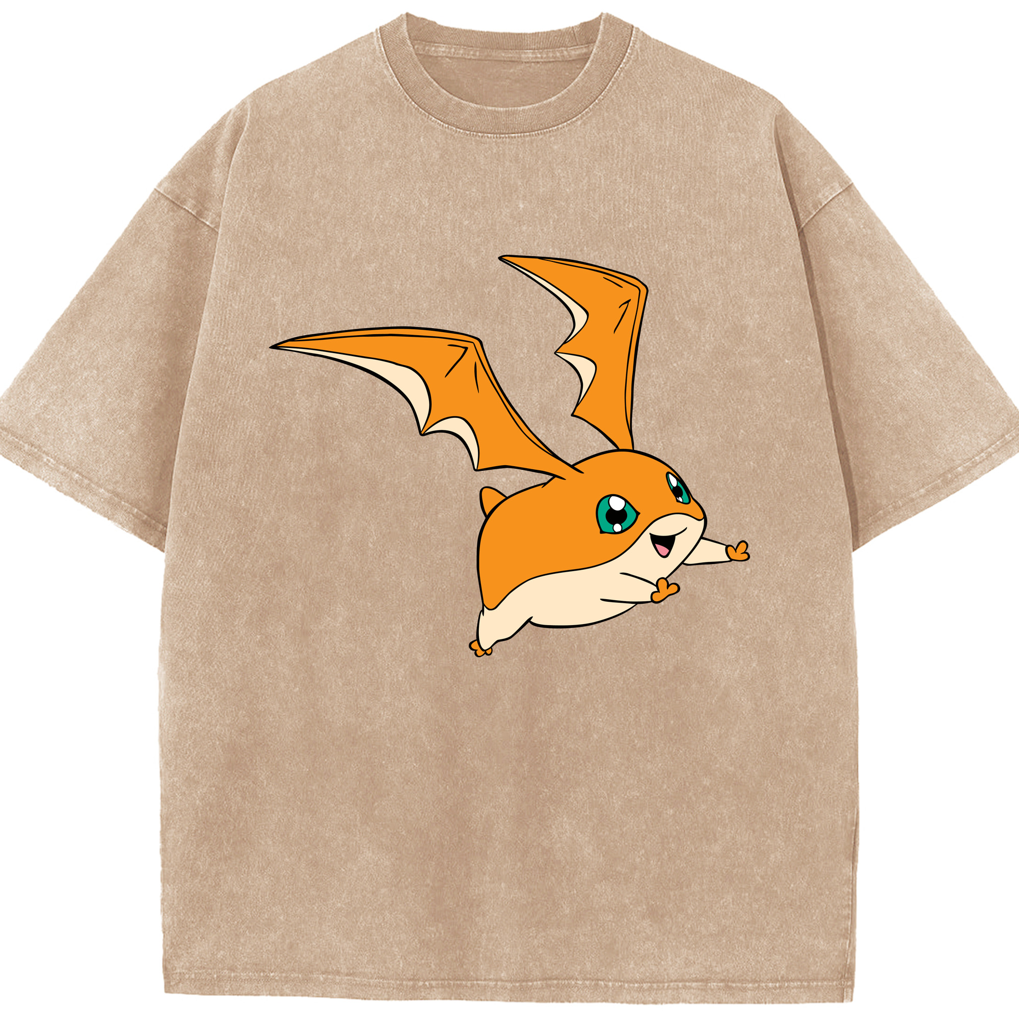 （画像用） Digimon デジタルモンスター/デジモン 綿100% ヴィンテージ風 半袖Tシャツ（フロントプリント）