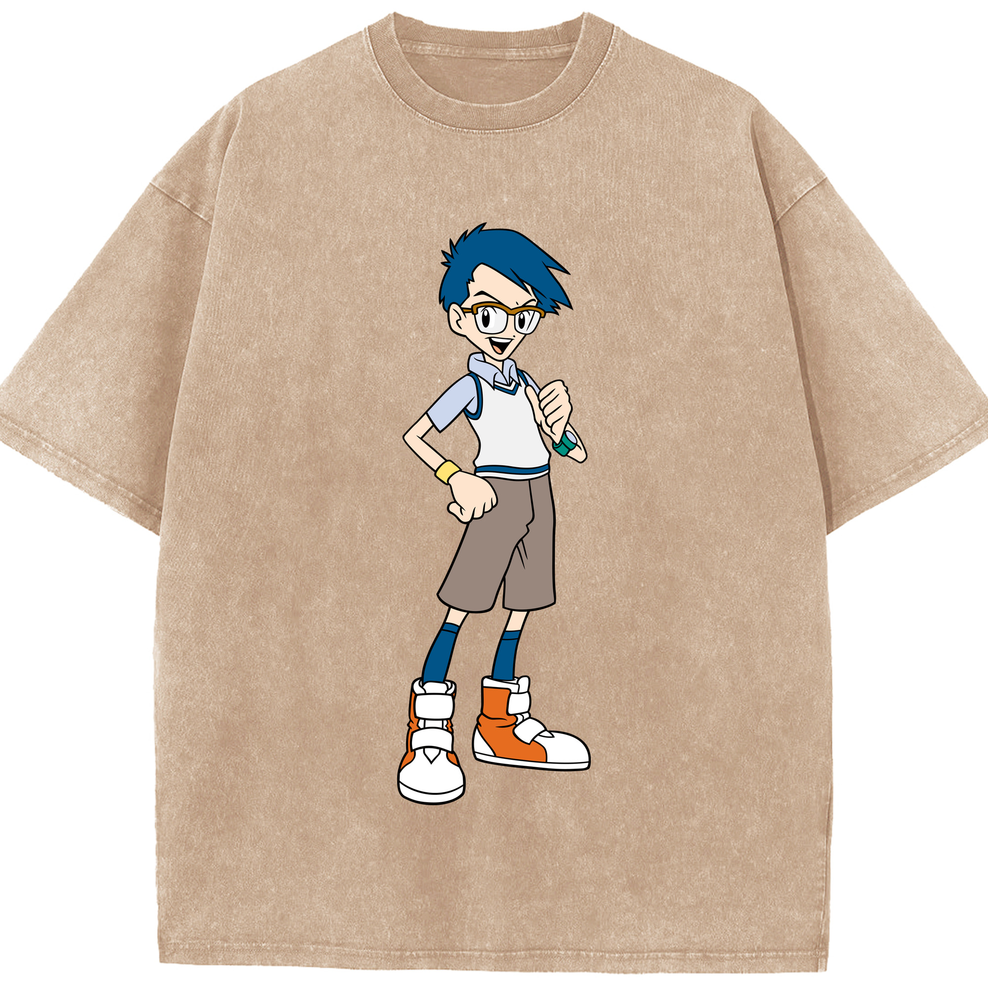 （画像用） Digimon デジタルモンスター/デジモン 綿100% ヴィンテージ風 半袖Tシャツ（フロントプリント）