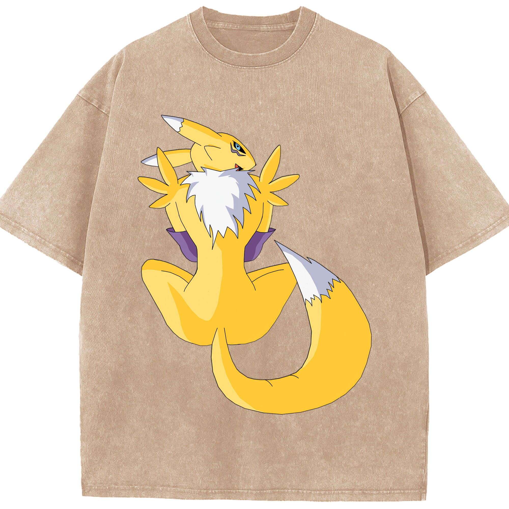 （画像用） Digimon デジタルモンスター/デジモン 綿100% ヴィンテージ風 半袖Tシャツ（フロントプリント）