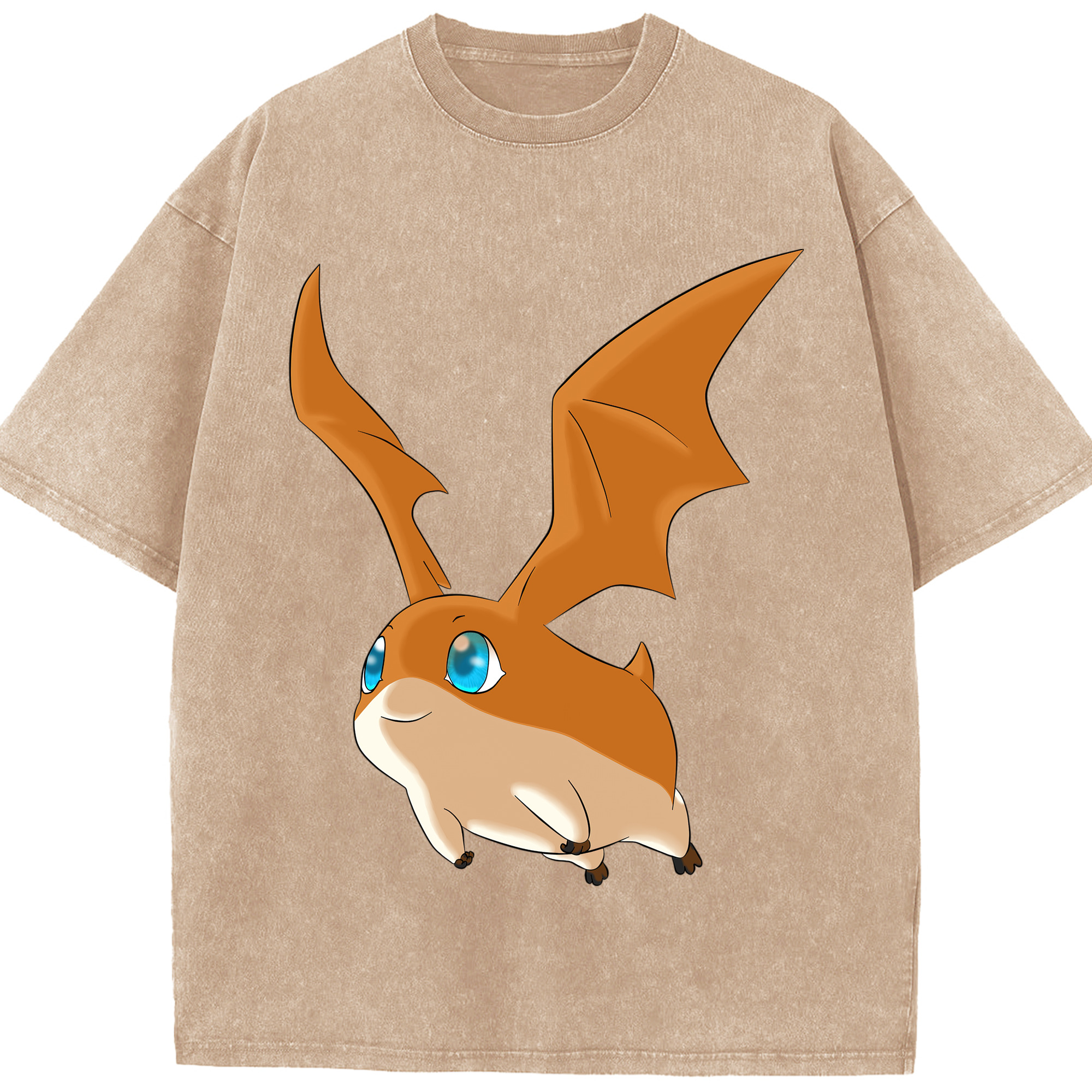 （画像用） Digimon デジタルモンスター/デジモン 綿100% ヴィンテージ風 半袖Tシャツ（フロントプリント）