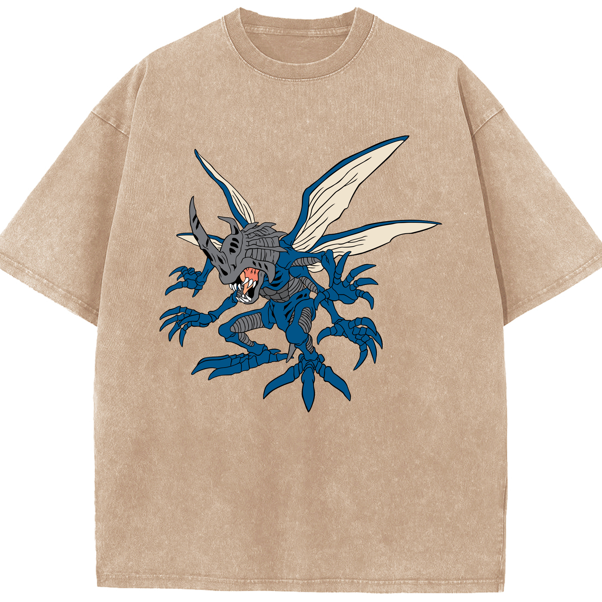 （画像用） Digimon デジタルモンスター/デジモン 綿100% ヴィンテージ風 半袖Tシャツ（フロントプリント）