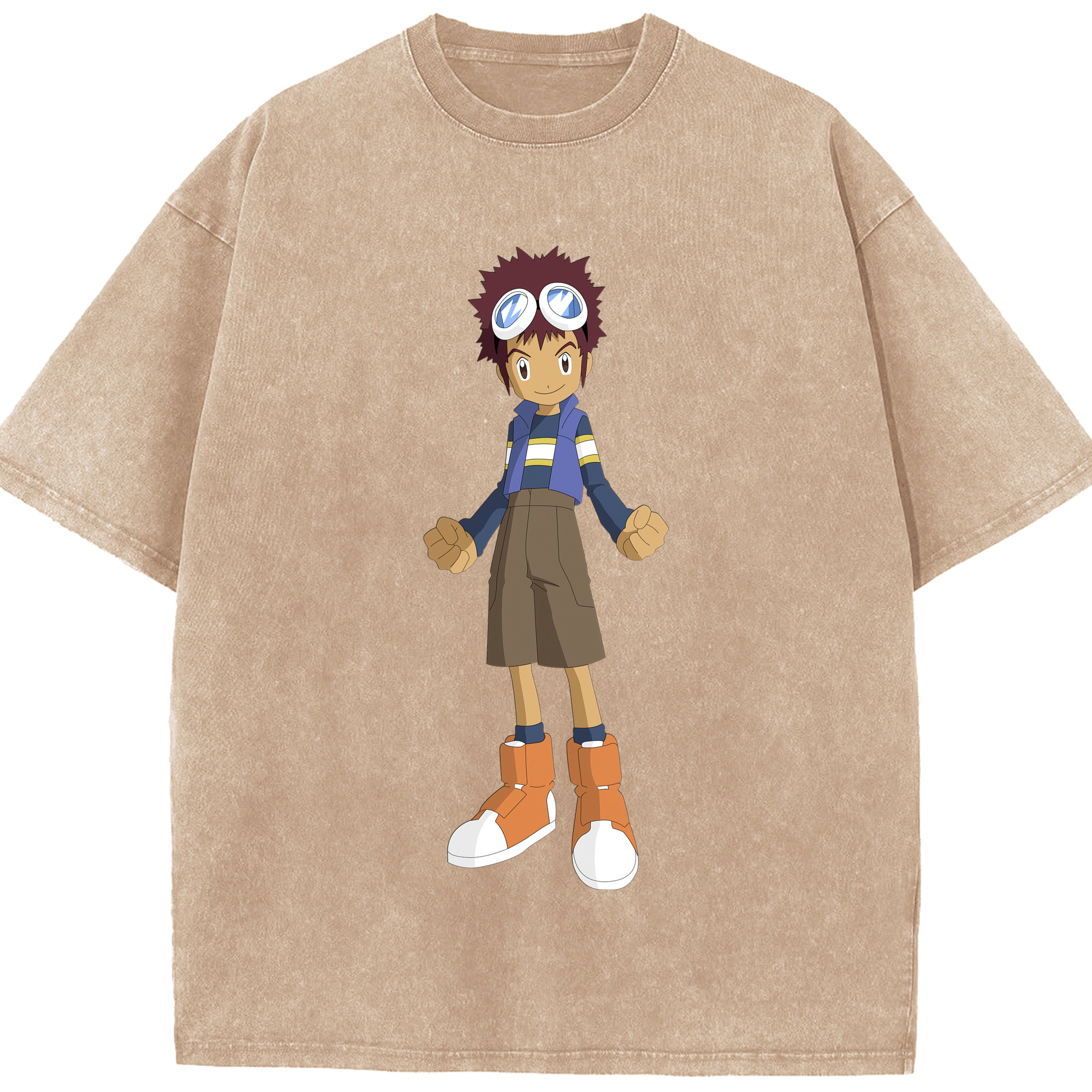 （画像用） Digimon デジタルモンスター/デジモン 綿100% ヴィンテージ風 半袖Tシャツ（フロントプリント）